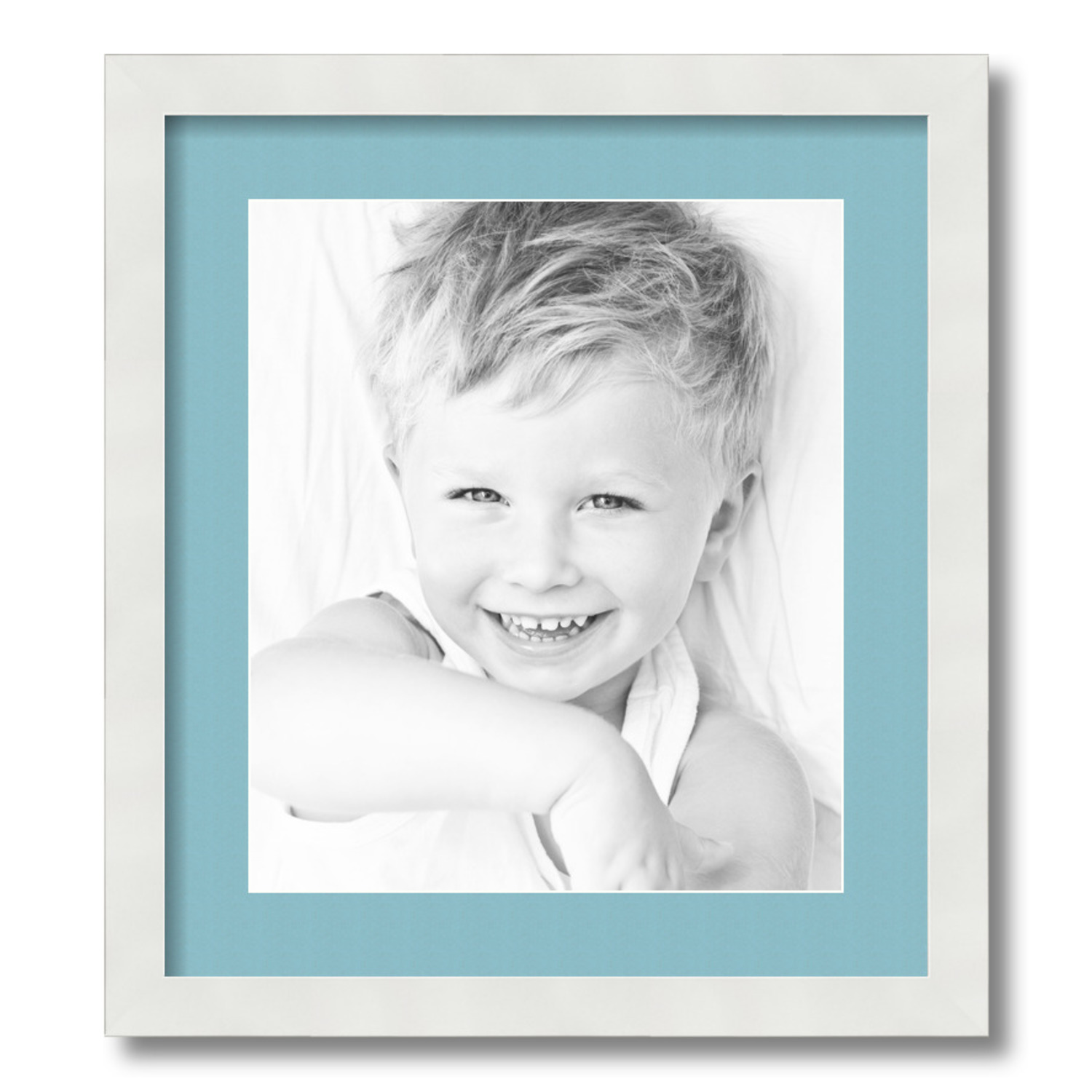 ArtToFrames Matted 16x18 White Picture Frame with 2" Mat, 12x14 Opening 3966