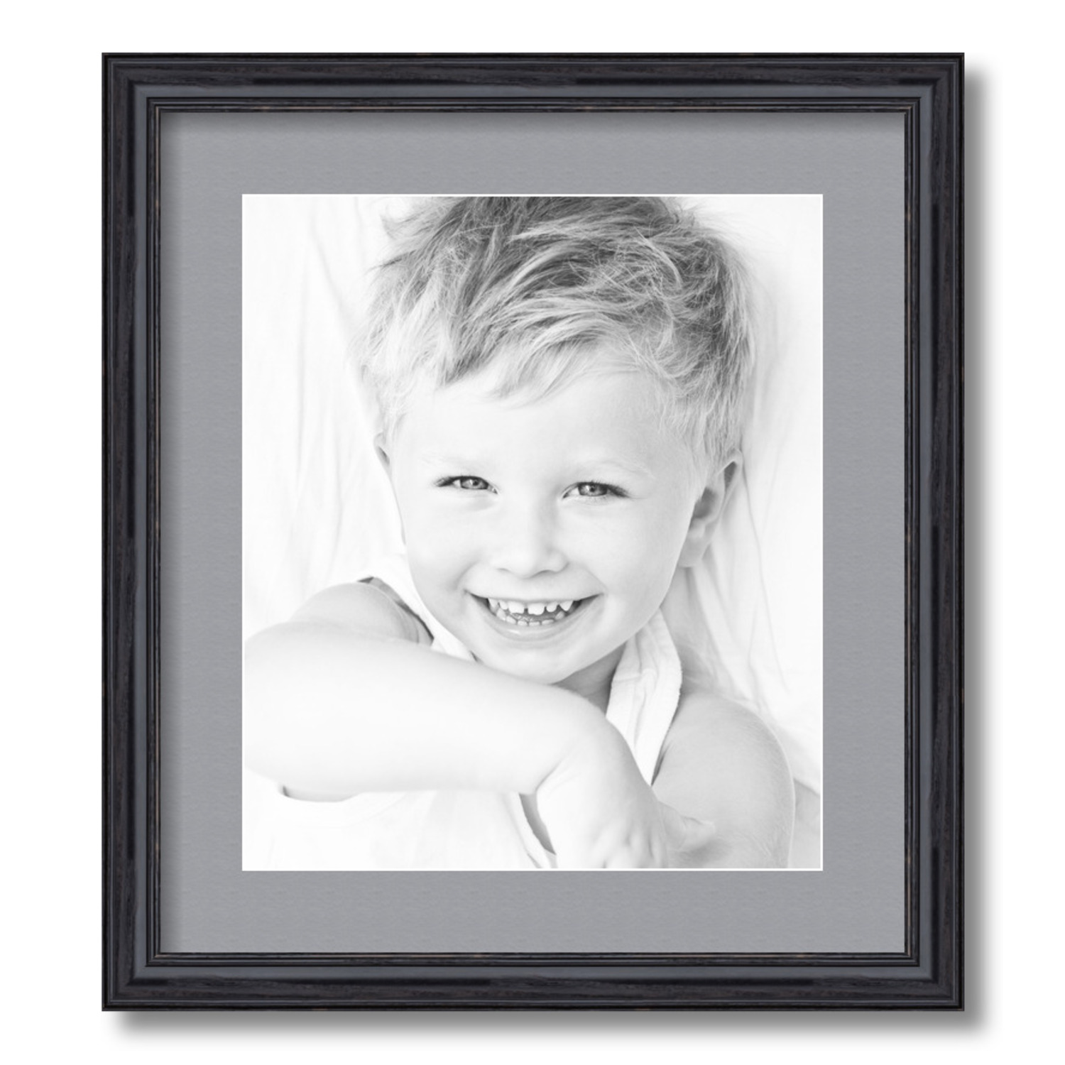 ArtToFrames Matted 16x18 Black Picture Frame with 2" Mat, 12x14 Opening 4083