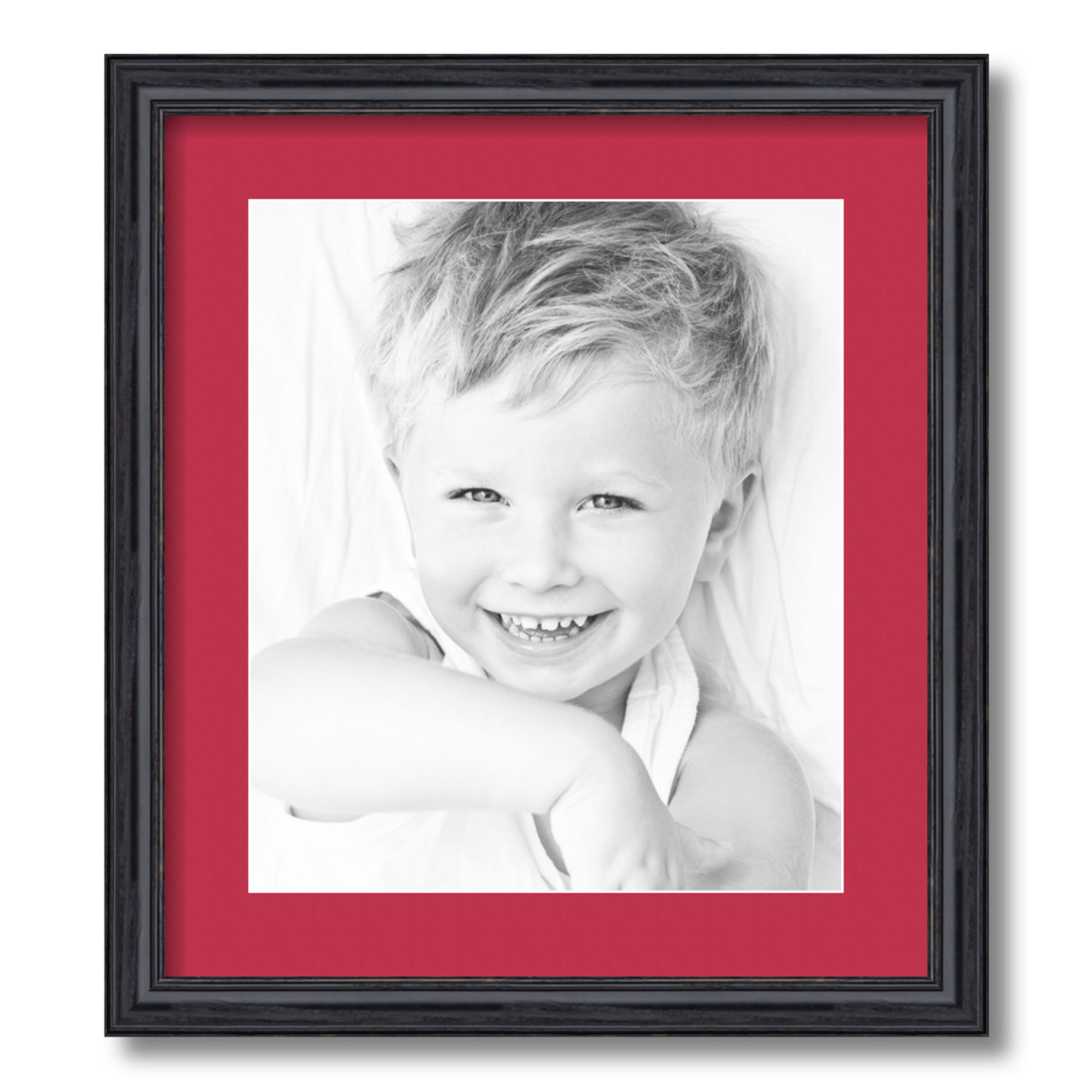 ArtToFrames Matted 16x18 Black Picture Frame with 2" Mat, 12x14 Opening 4083