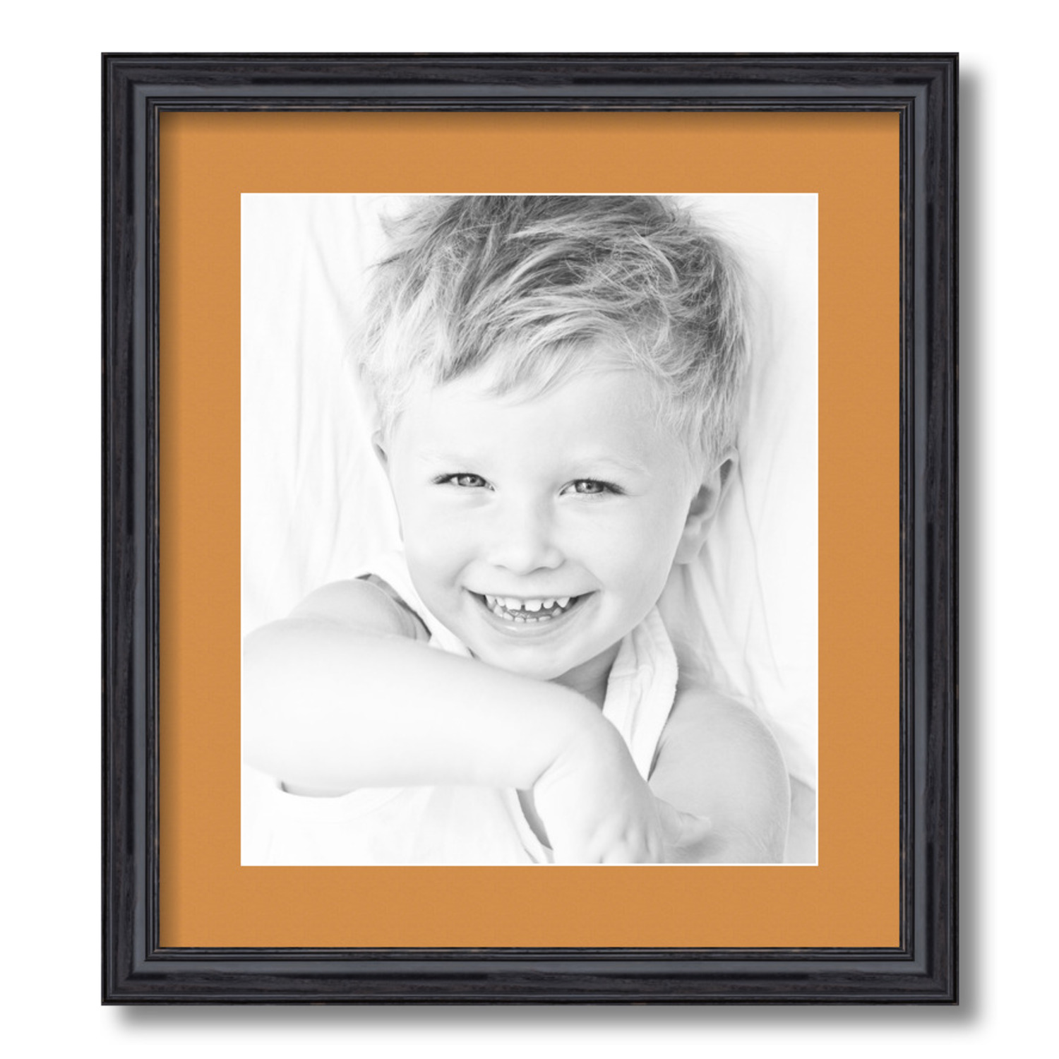 ArtToFrames Matted 16x18 Black Picture Frame with 2" Mat, 12x14 Opening 4083