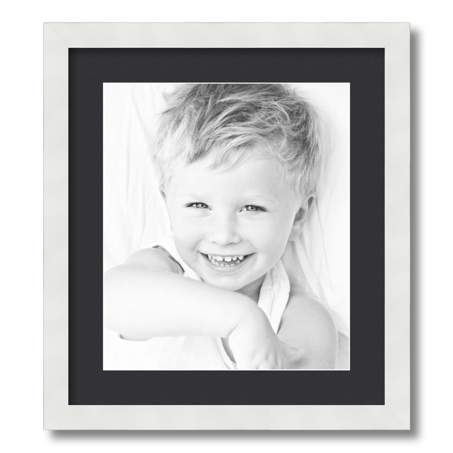 ArtToFrames Matted 16x18 White Picture Frame with 2" Mat, 12x14 Opening 3966