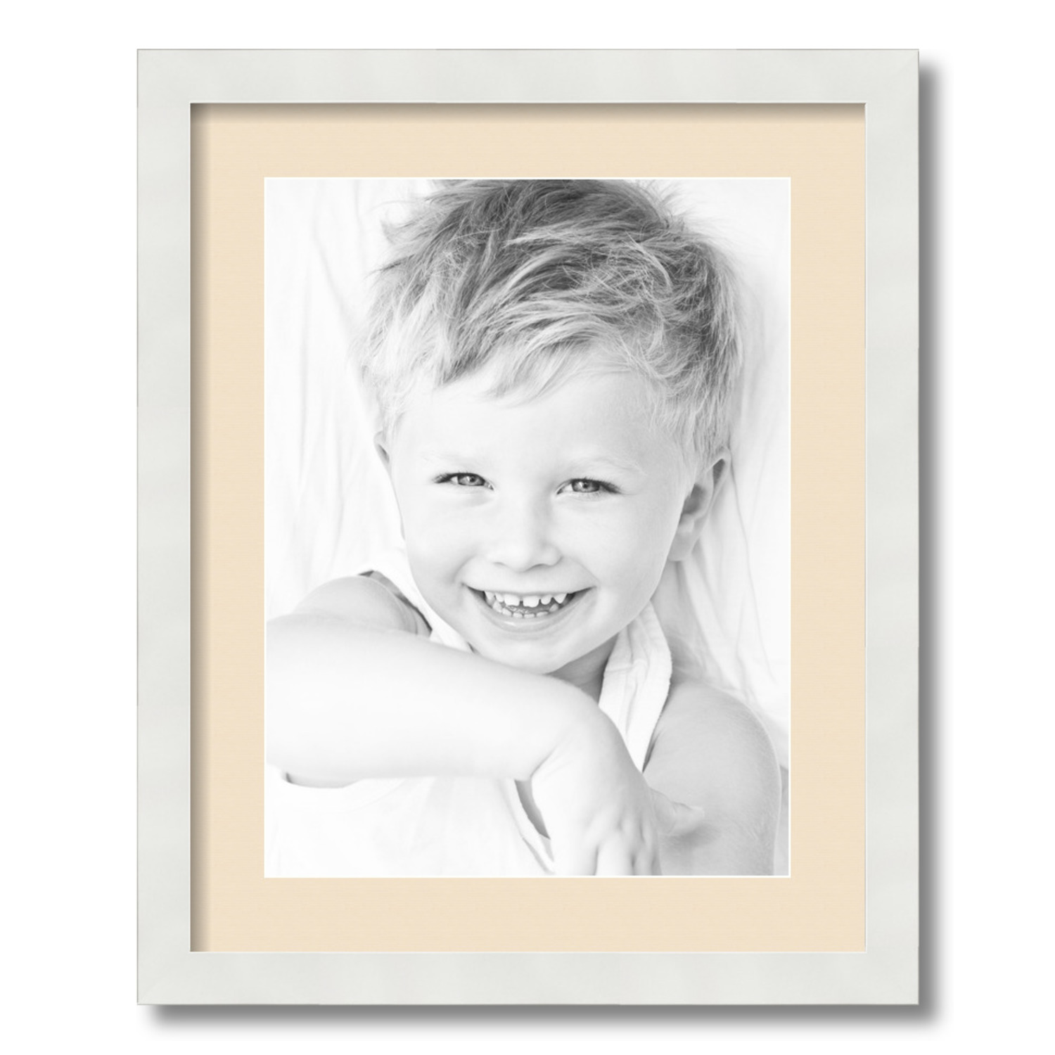 ArtToFrames Matted 16x20 White Picture Frame with 2" Mat, 12x16 Opening 3966