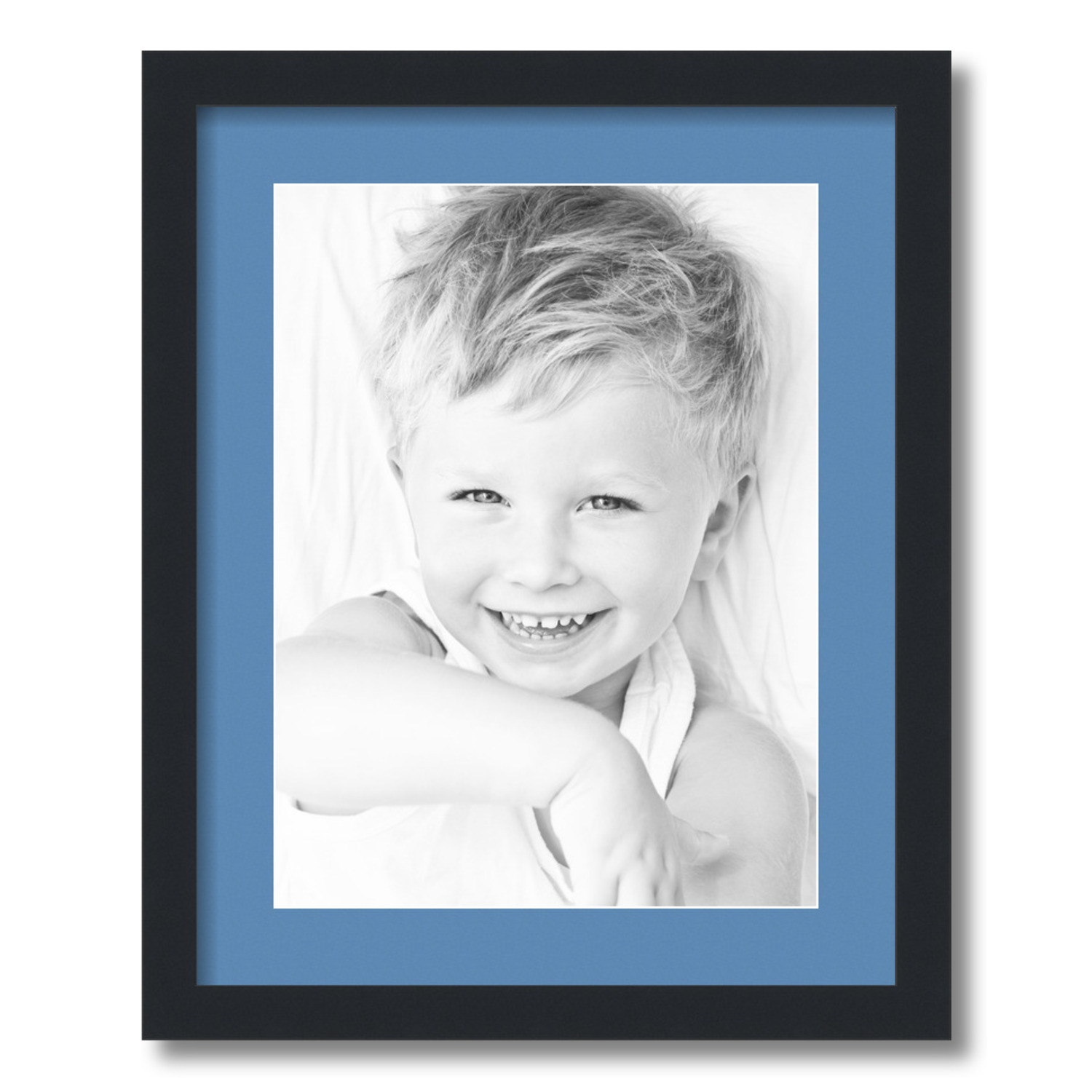 S Matted 16x20 Black Picture Frame With 2" Mat, 12x16 Opening 3926