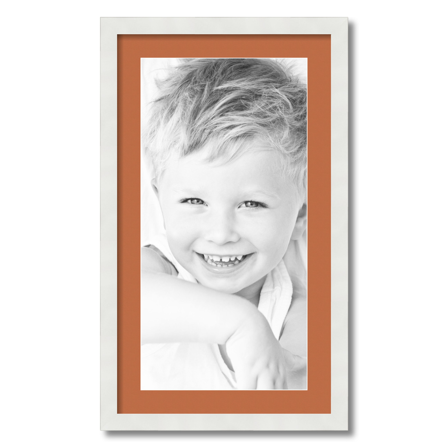 ArtToFrames Matted 16x28 White Picture Frame with 2" Mat, 12x24 Opening 3966