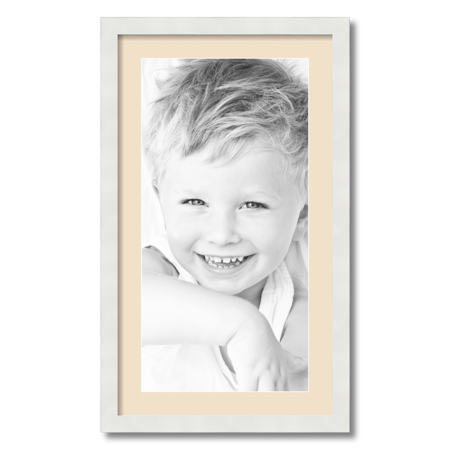 ArtToFrames Matted 16x28 White Picture Frame with 2" Mat, 12x24 Opening 3966