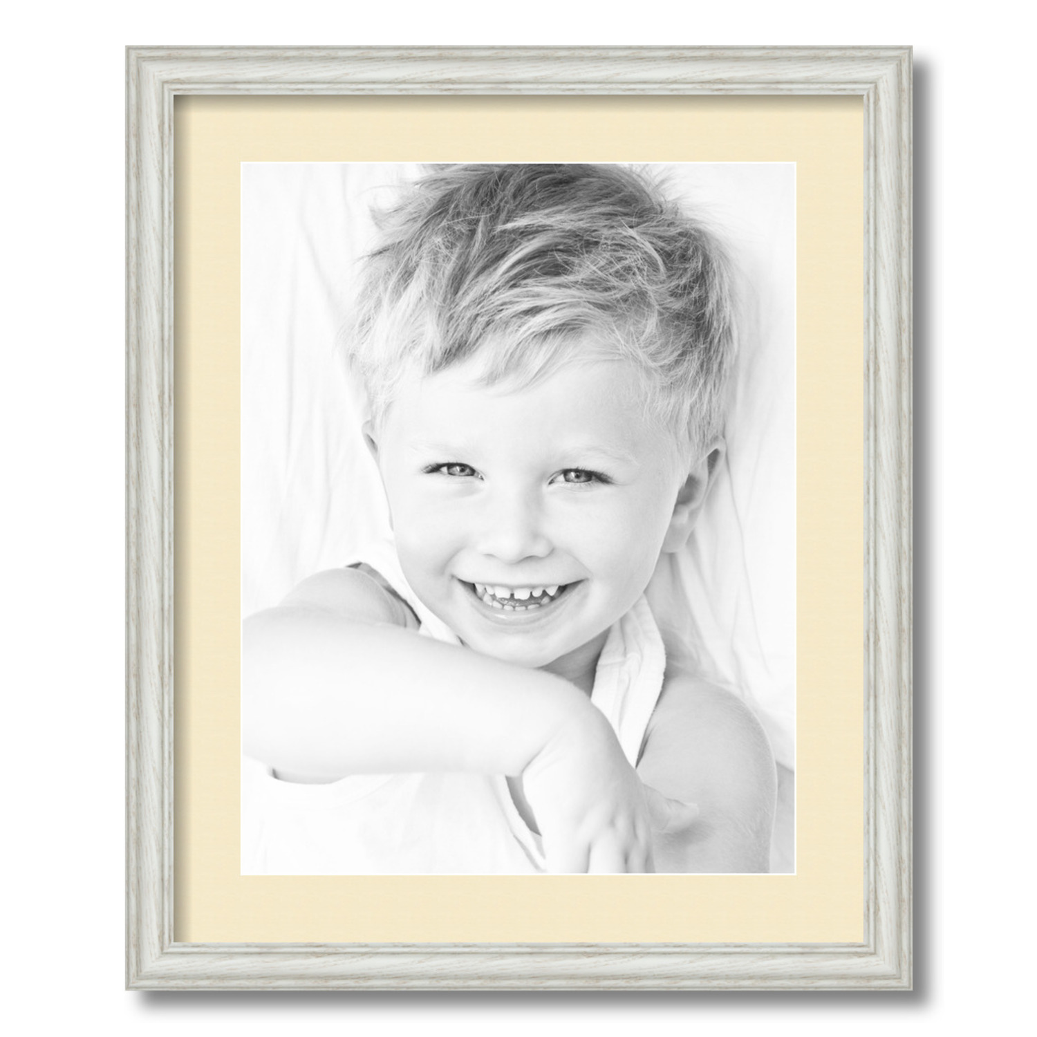 ArtToFrames Matted 18x22 White Picture Frame with 2" Mat, 14x18 Opening 4098