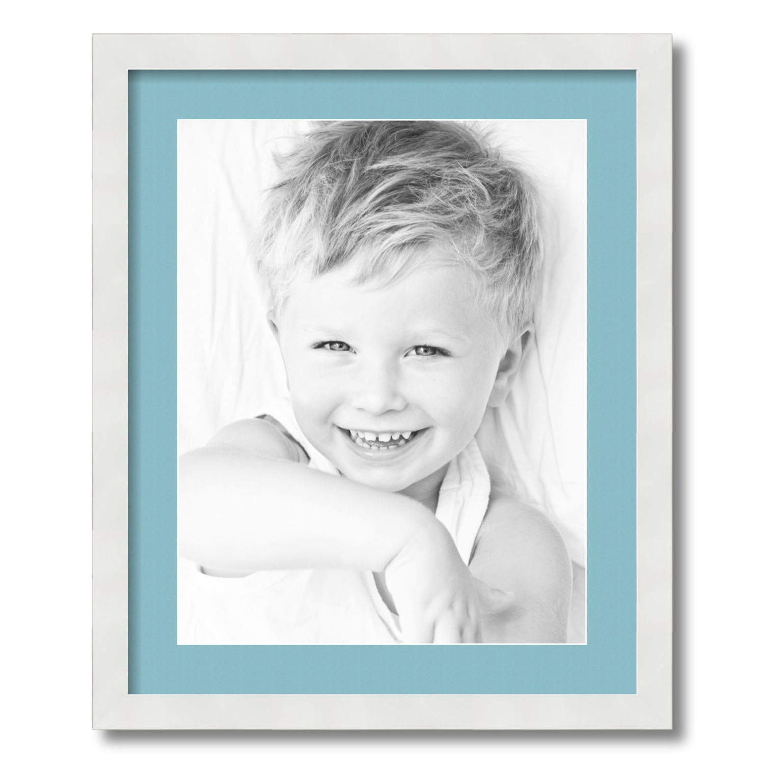 ArtToFrames Matted 18x22 White Picture Frame with 2" Mat, 14x18 Opening 3966