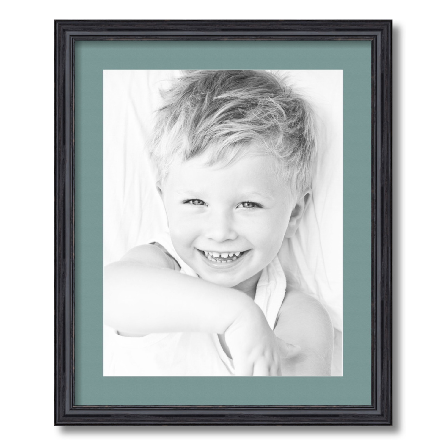 ArtToFrames Matted 18x22 Black Picture Frame with 2" Mat, 14x18 Opening 4083