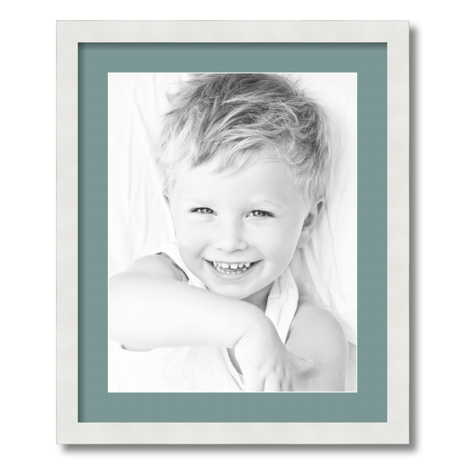 ArtToFrames Matted 18x22 White Picture Frame with 2" Mat, 14x18 Opening 3966