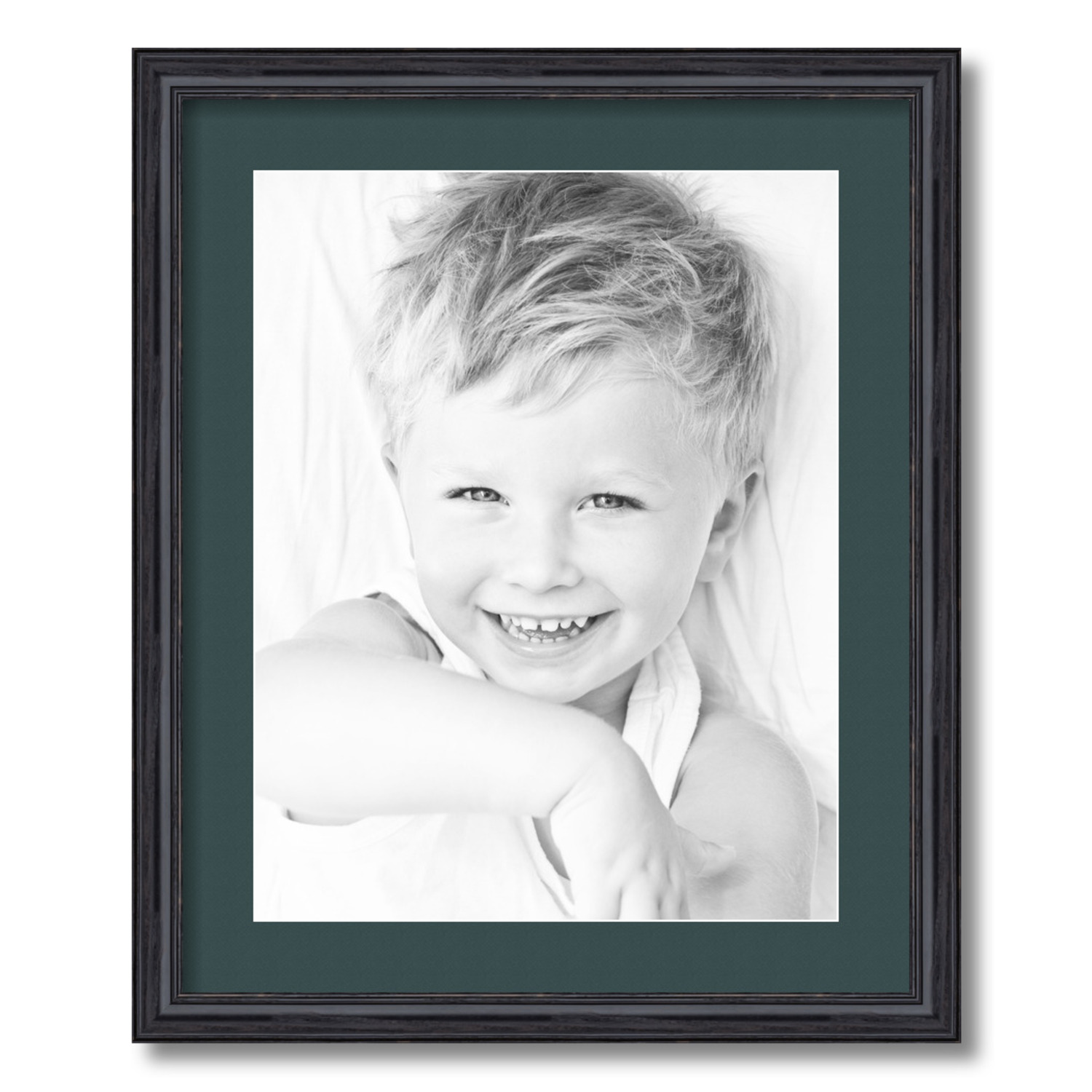 ArtToFrames Matted 18x22 Black Picture Frame with 2" Mat, 14x18 Opening 4083