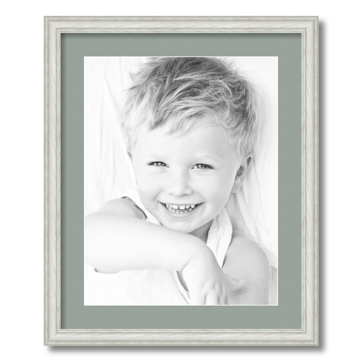 ArtToFrames Matted 18x22 White Picture Frame with 2" Mat, 14x18 Opening 4098