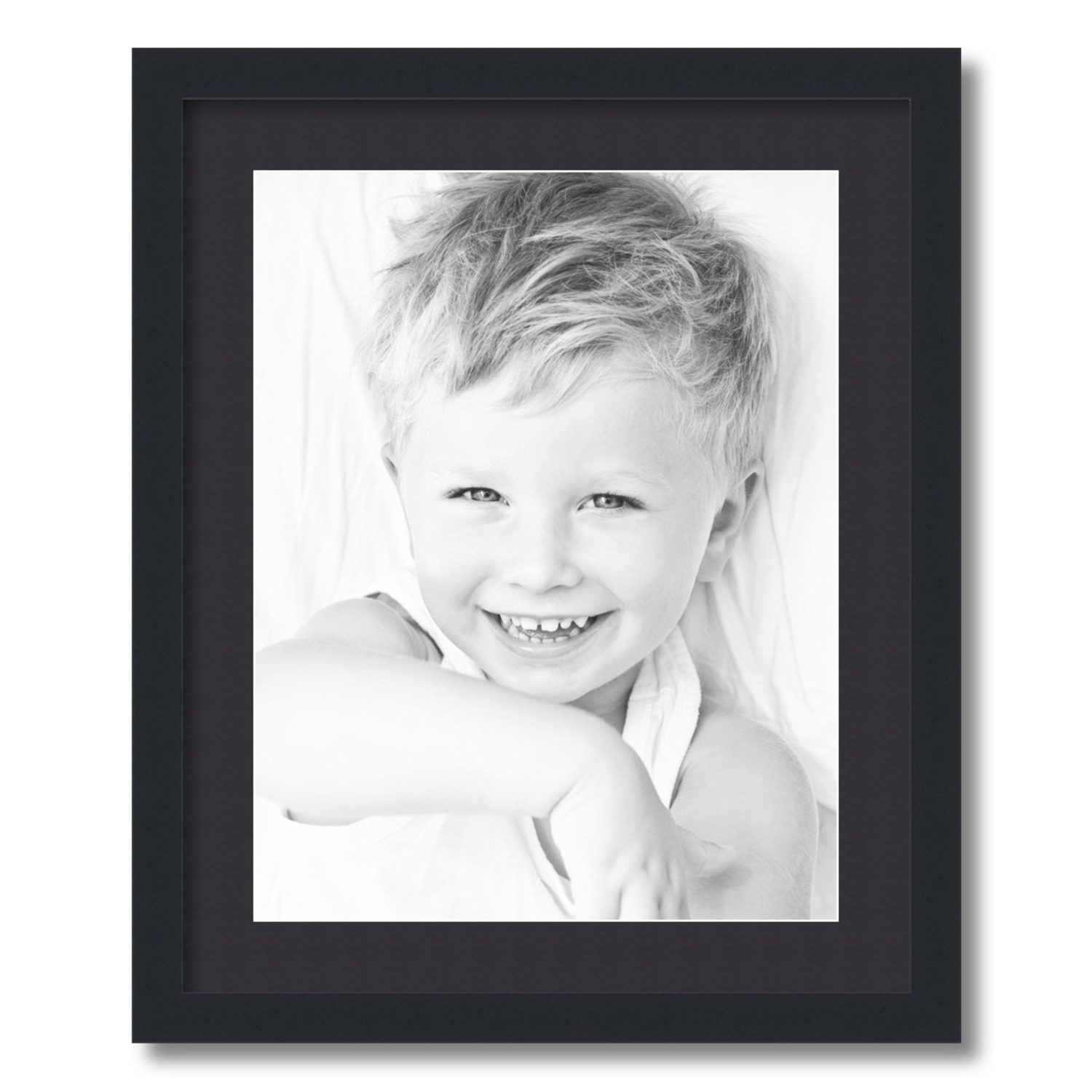 ArtToFrames Matted 18x22 Black Picture Frame with 2" Mat, 14x18 Opening 3926