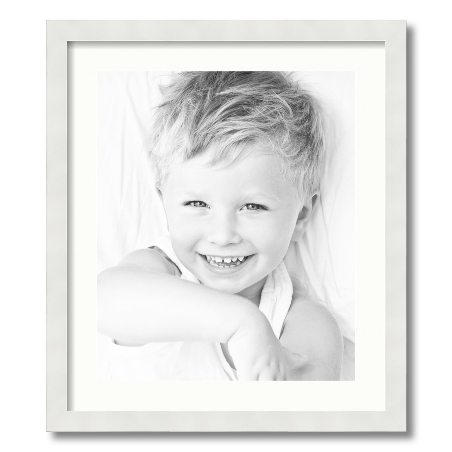 ArtToFrames Matted 19x22 White Picture Frame with 2" Mat, 15x18 Opening 3966