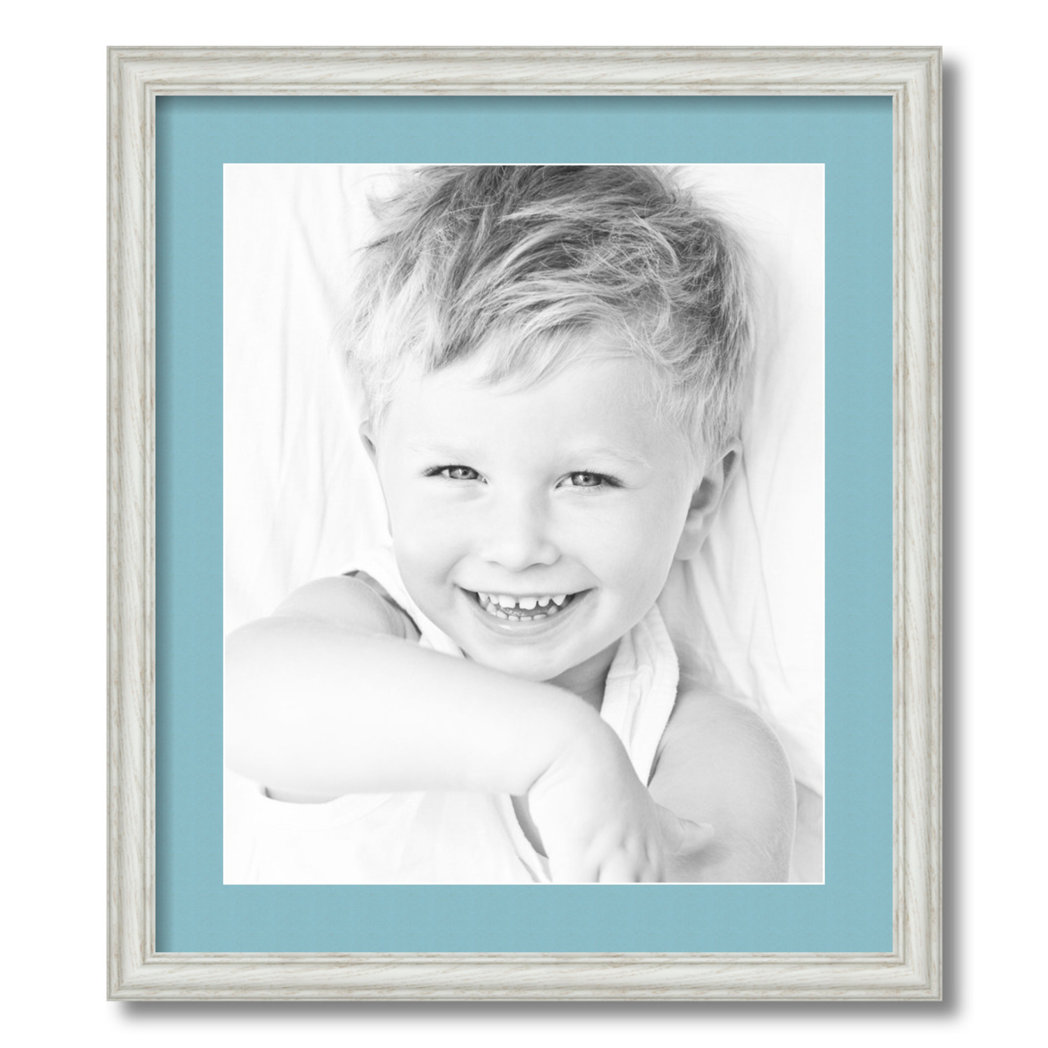 ArtToFrames Matted 19x22 White Picture Frame with 2" Mat, 15x18 Opening 4098