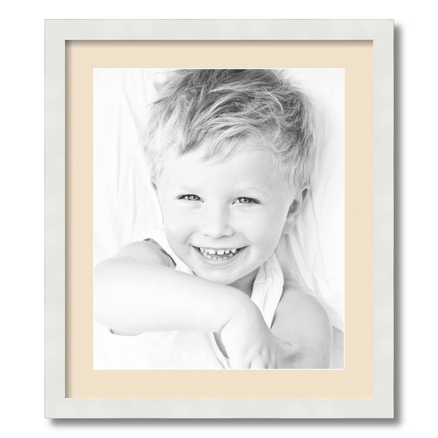 ArtToFrames Matted 19x22 White Picture Frame with 2" Mat, 15x18 Opening 3966