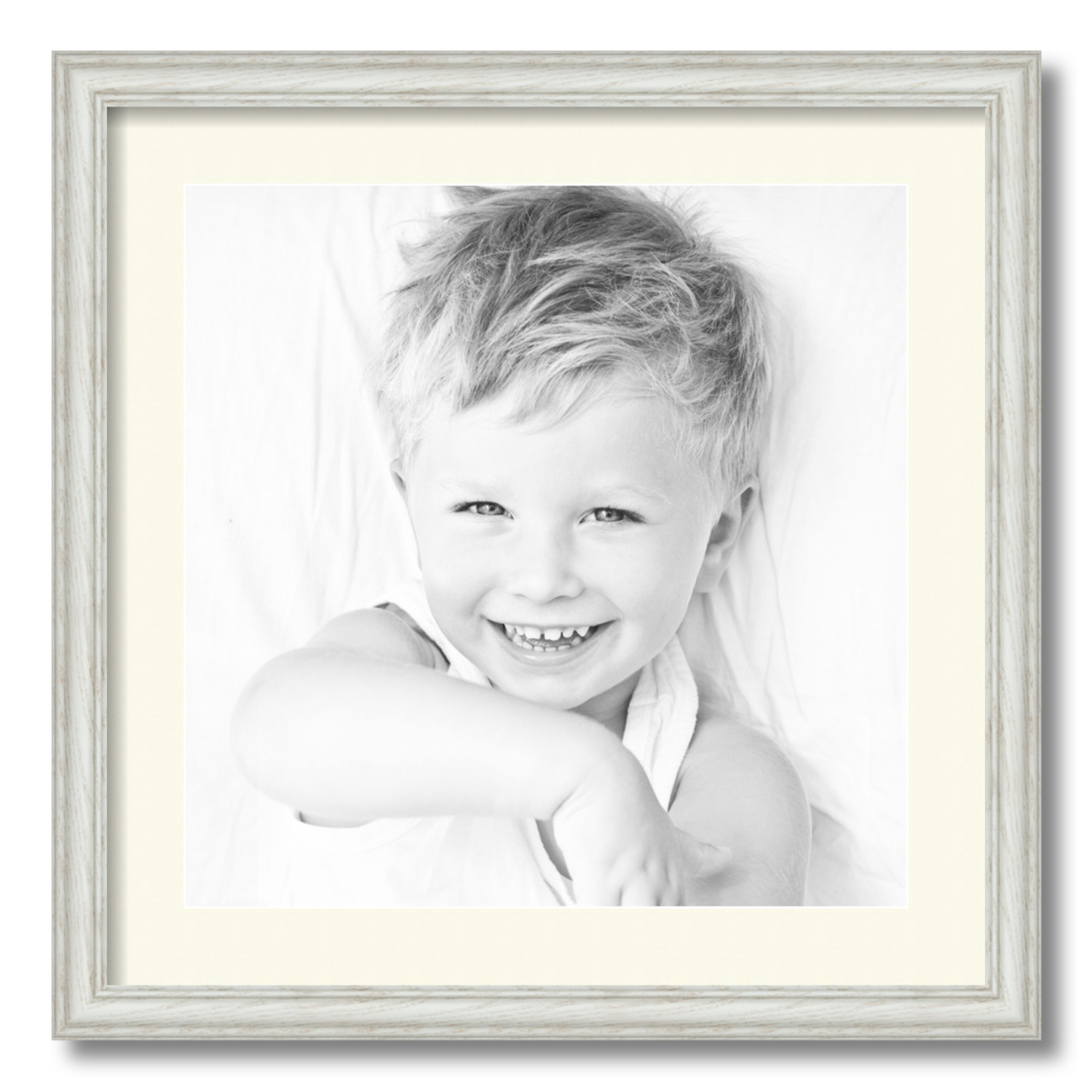 ArtToFrames Matted 20x20 White Picture Frame with 2" Mat, 16x16 Opening 4098