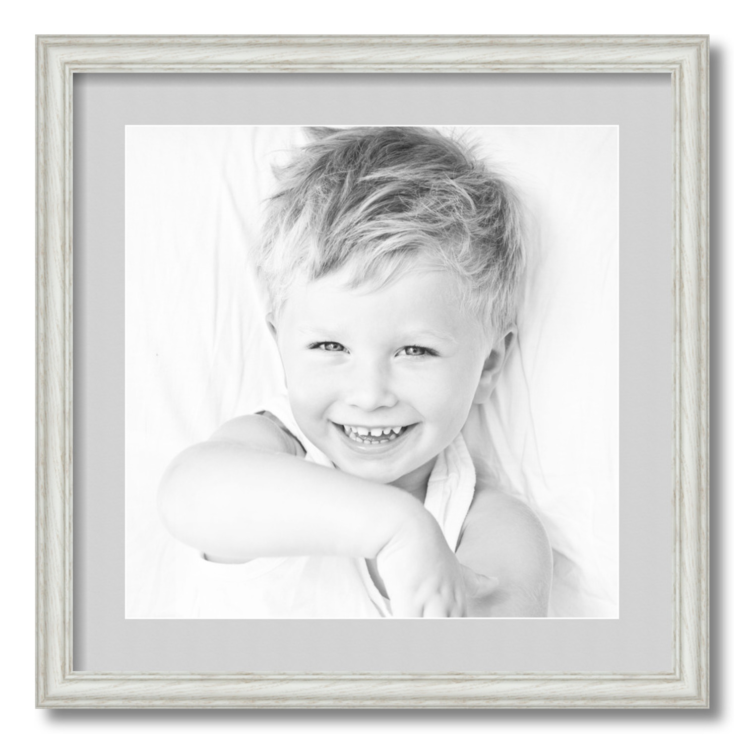 ArtToFrames Matted 20x20 White Picture Frame with 2" Mat, 16x16 Opening 4098