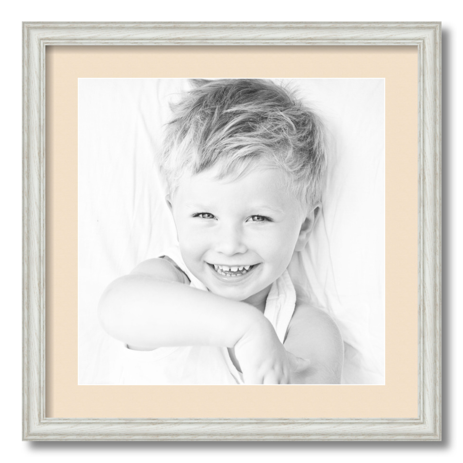 ArtToFrames Matted 20x20 White Picture Frame with 2" Mat, 16x16 Opening 4098