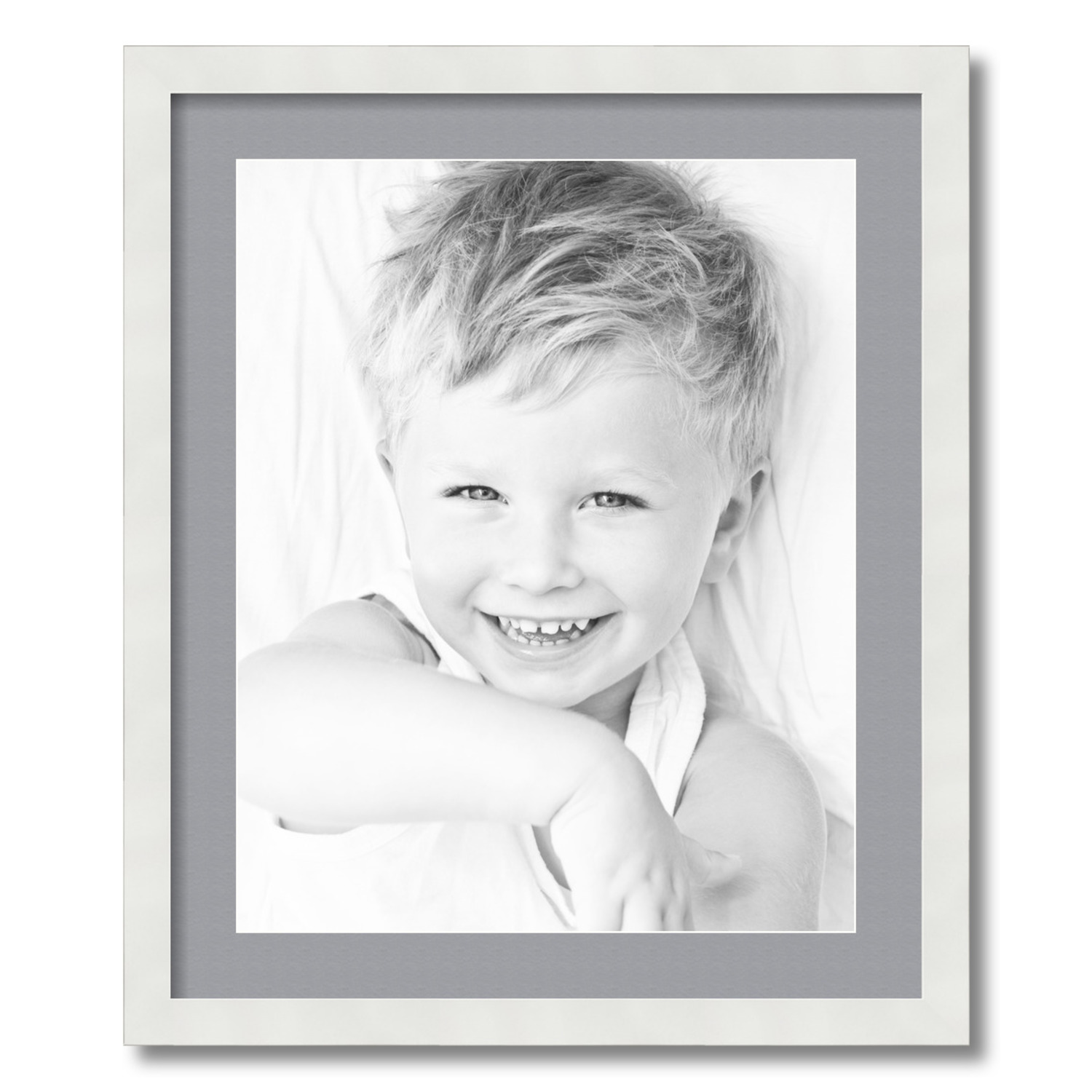 ArtToFrames Matted 20x24 White Picture Frame with 2" Mat, 16x20 Opening 3966