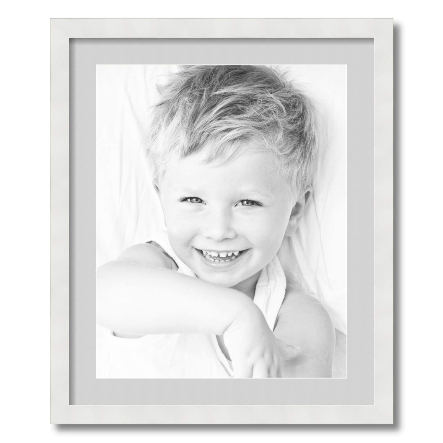 ArtToFrames Matted 20x24 White Picture Frame with 2" Mat, 16x20 Opening 3966