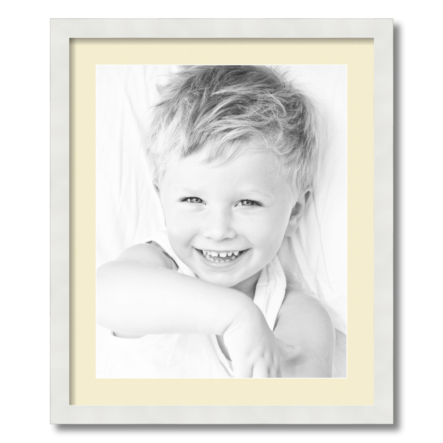 ArtToFrames Matted 20x24 White Picture Frame with 2" Mat, 16x20 Opening 3966