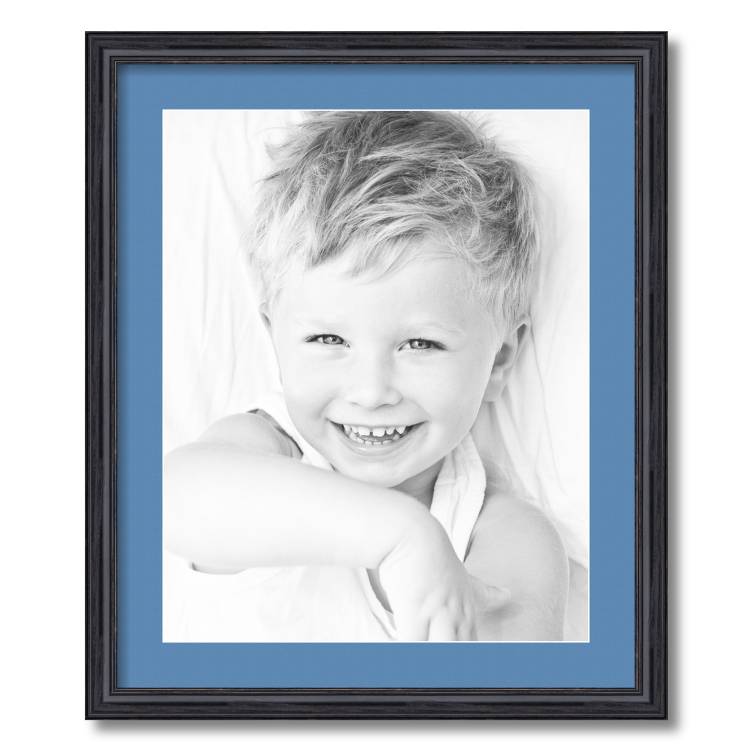 ArtToFrames Matted 20x24 Black Picture Frame with 2" Mat, 16x20 Opening 4083