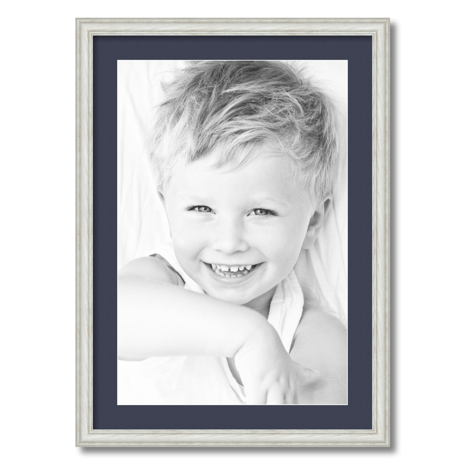 ArtToFrames Matted 20x28 White Picture Frame with 2" Mat, 16x24 Opening 4098