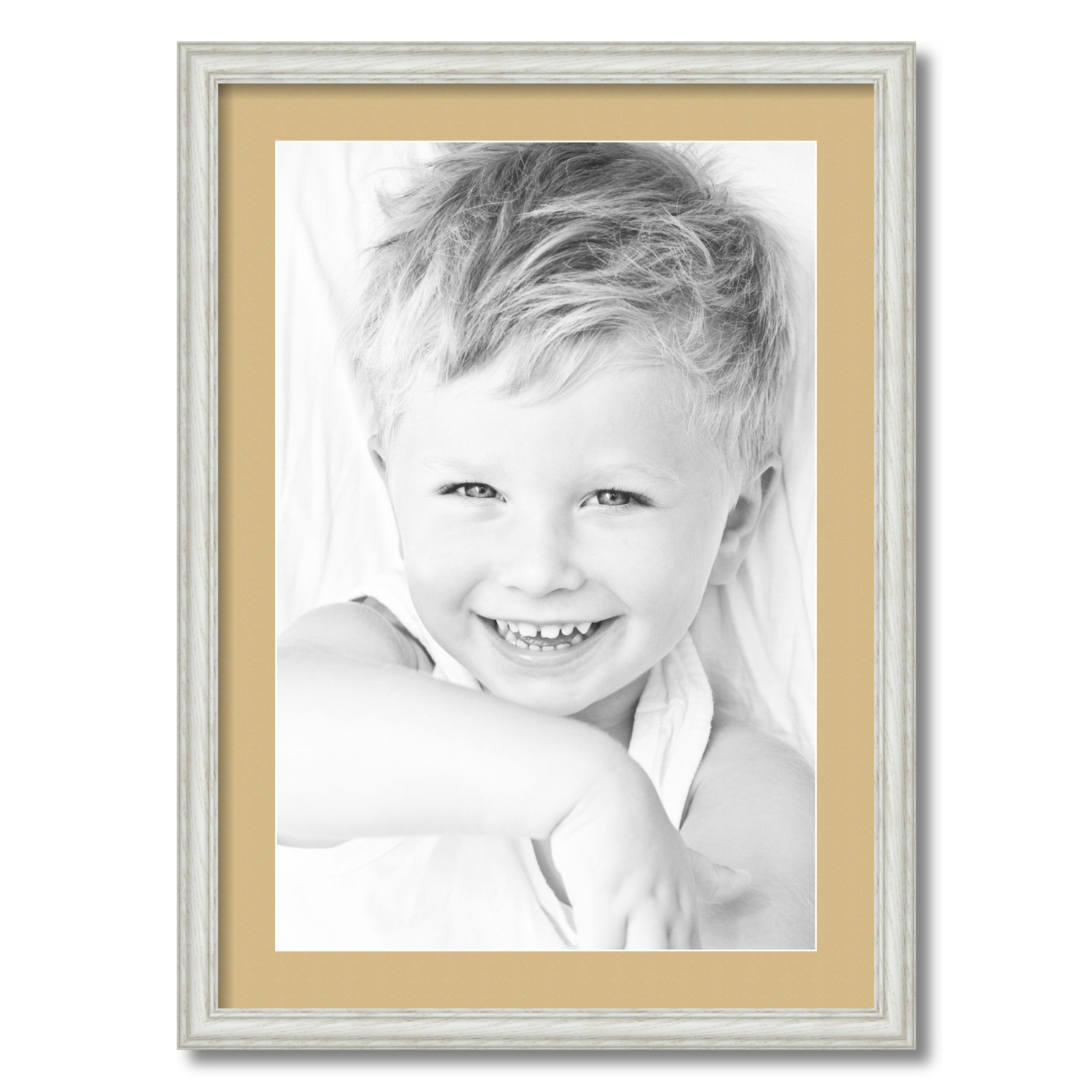 ArtToFrames Matted 20x28 White Picture Frame with 2" Mat, 16x24 Opening 4098