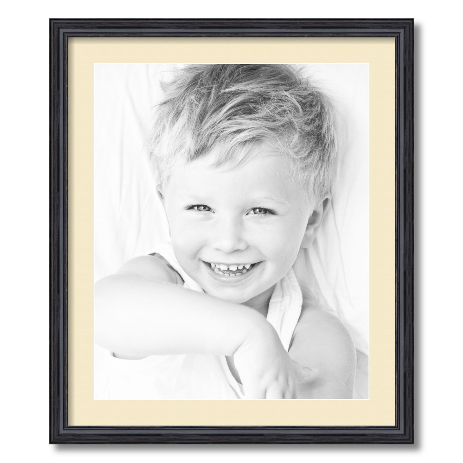 ArtToFrames Matted 22x26 Black Picture Frame with 2" Mat, 18x22 Opening 4083