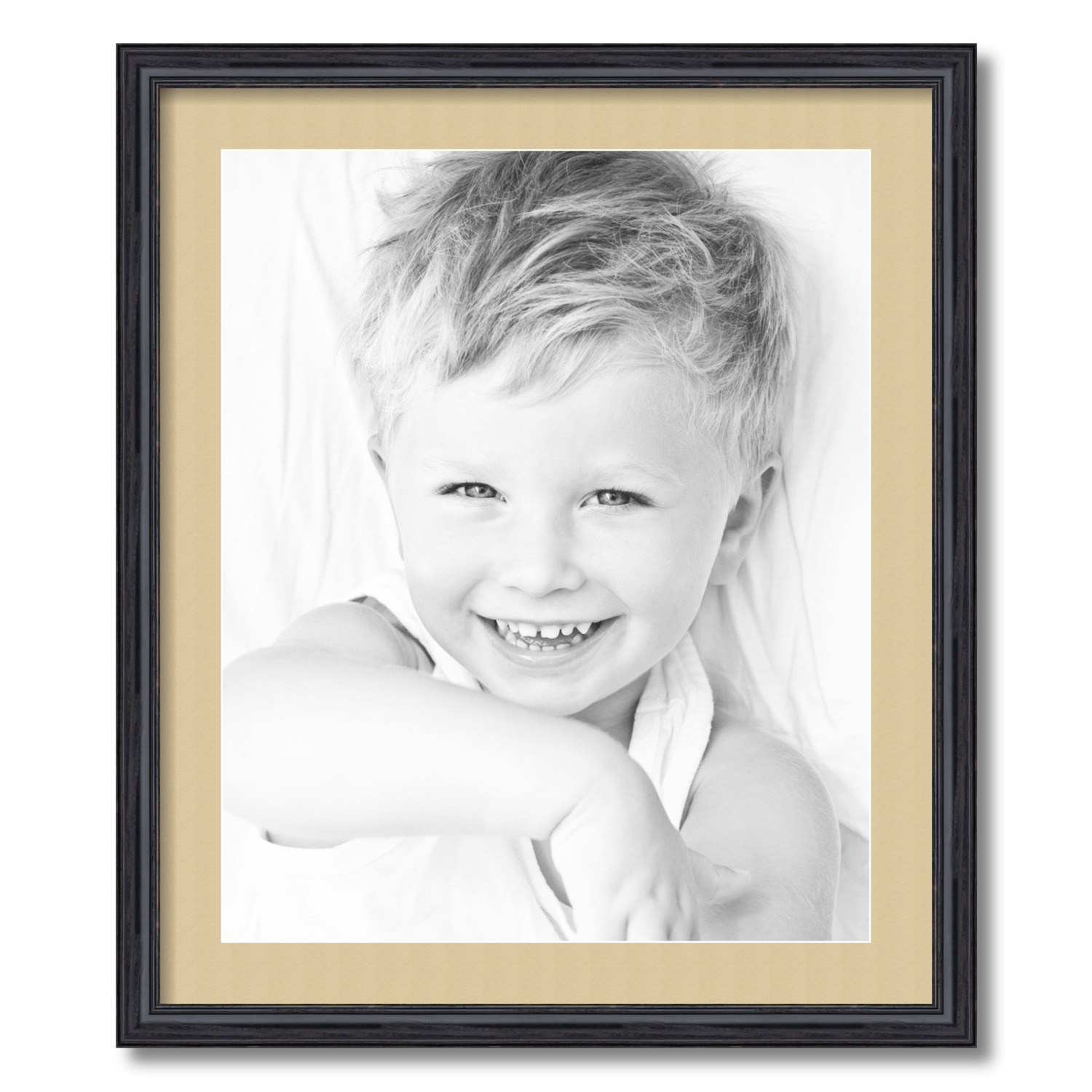 ArtToFrames Matted 22x26 Black Picture Frame with 2" Mat, 18x22 Opening 4083