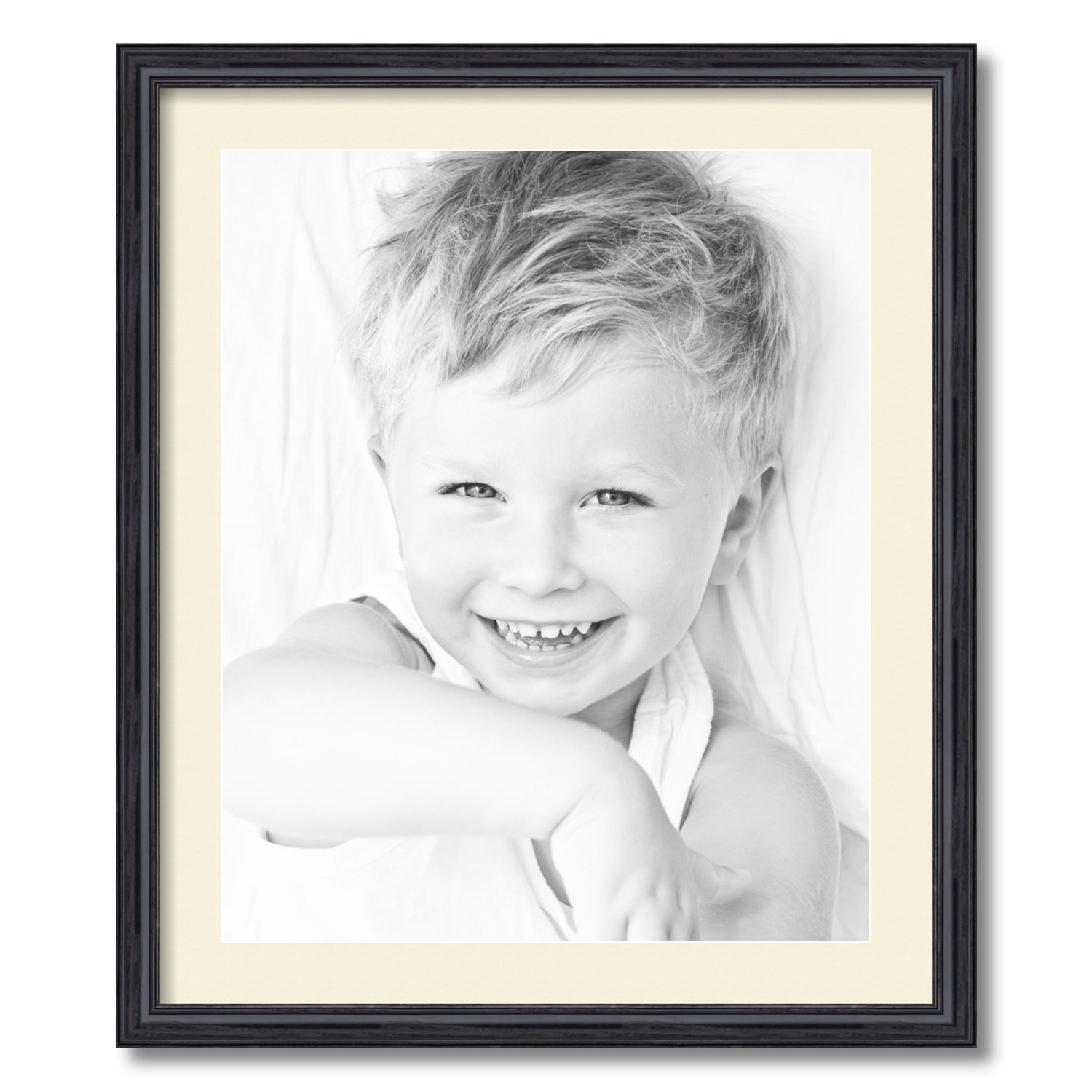 ArtToFrames Matted 22x26 Black Picture Frame with 2" Mat, 18x22 Opening 4083