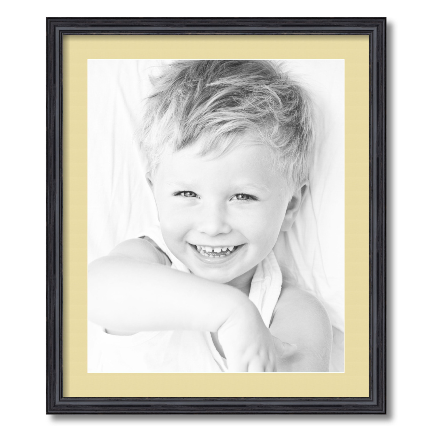 ArtToFrames Matted 22x26 Black Picture Frame with 2" Mat, 18x22 Opening 4083