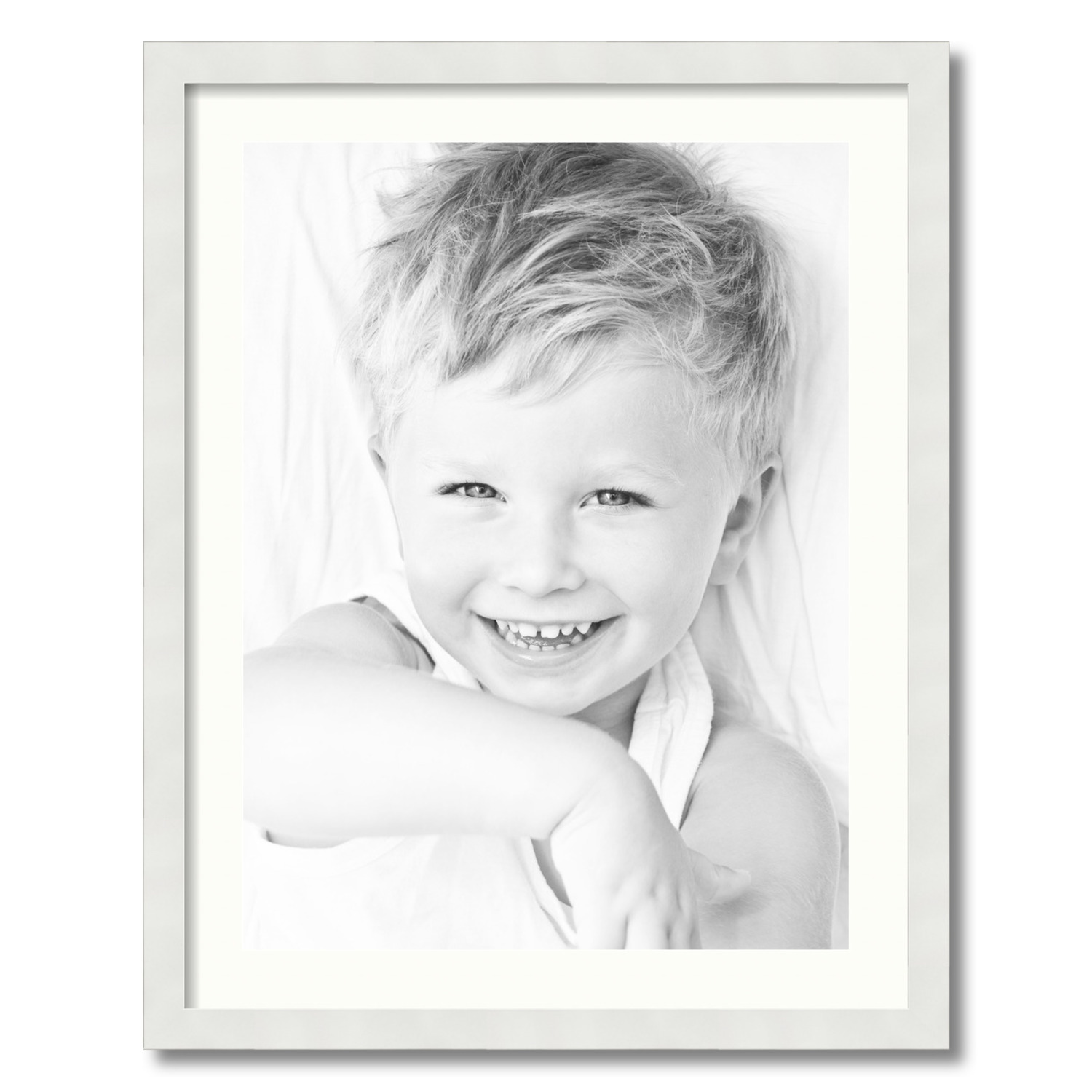 ArtToFrames Matted 22x28 White Picture Frame with 2" Mat, 18x24 Opening 3966