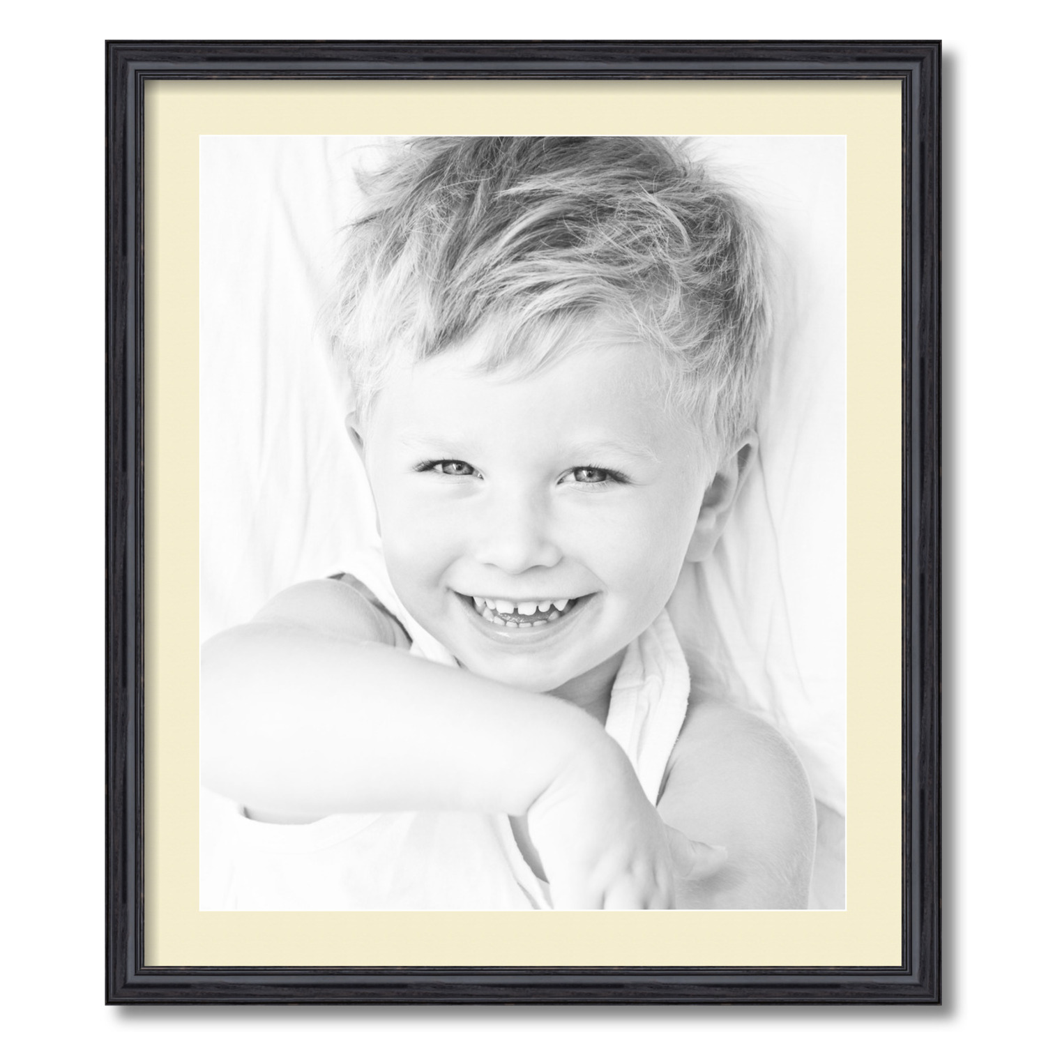 ArtToFrames Matted 24x28 Black Picture Frame with 2" Mat, 20x24 Opening 4083