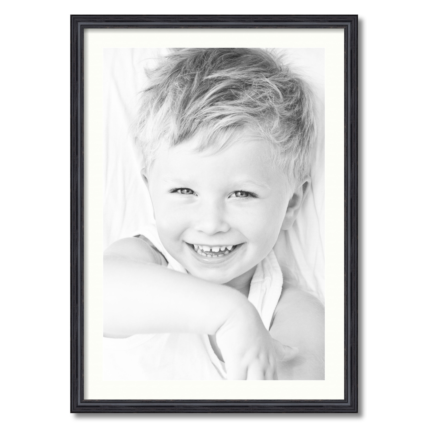 ArtToFrames Matted 24x34 Black Picture Frame with 2" Mat, 20x30 Opening 4083