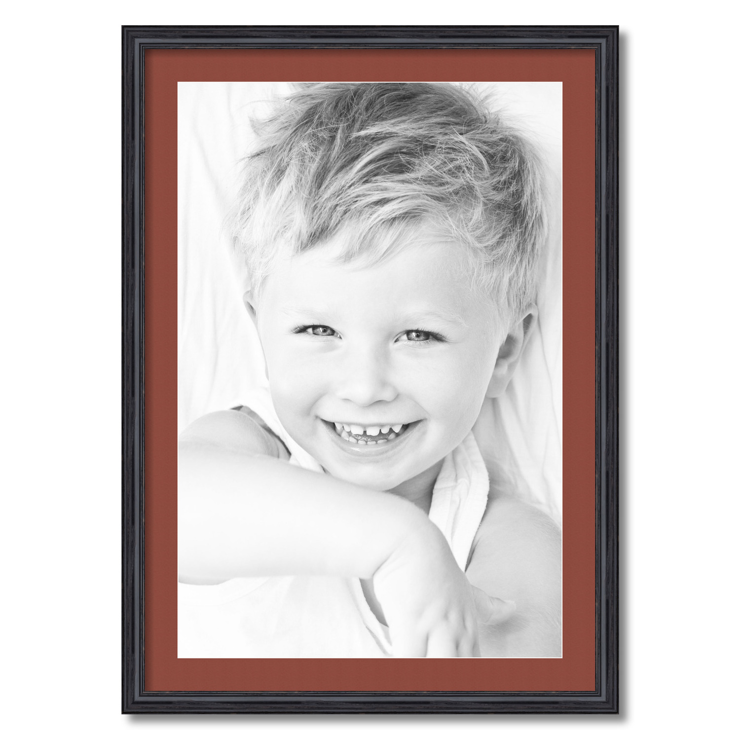 ArtToFrames Matted 24x34 Black Picture Frame with 2" Mat, 20x30 Opening 4083