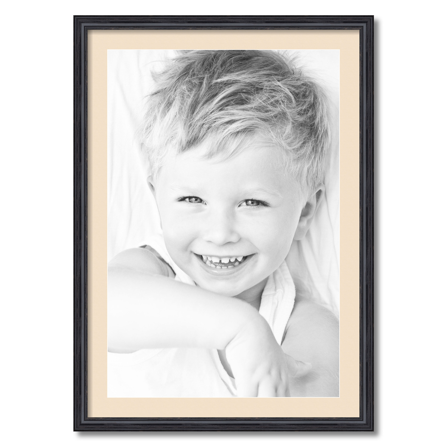 ArtToFrames Matted 24x34 Black Picture Frame with 2" Mat, 20x30 Opening 4083