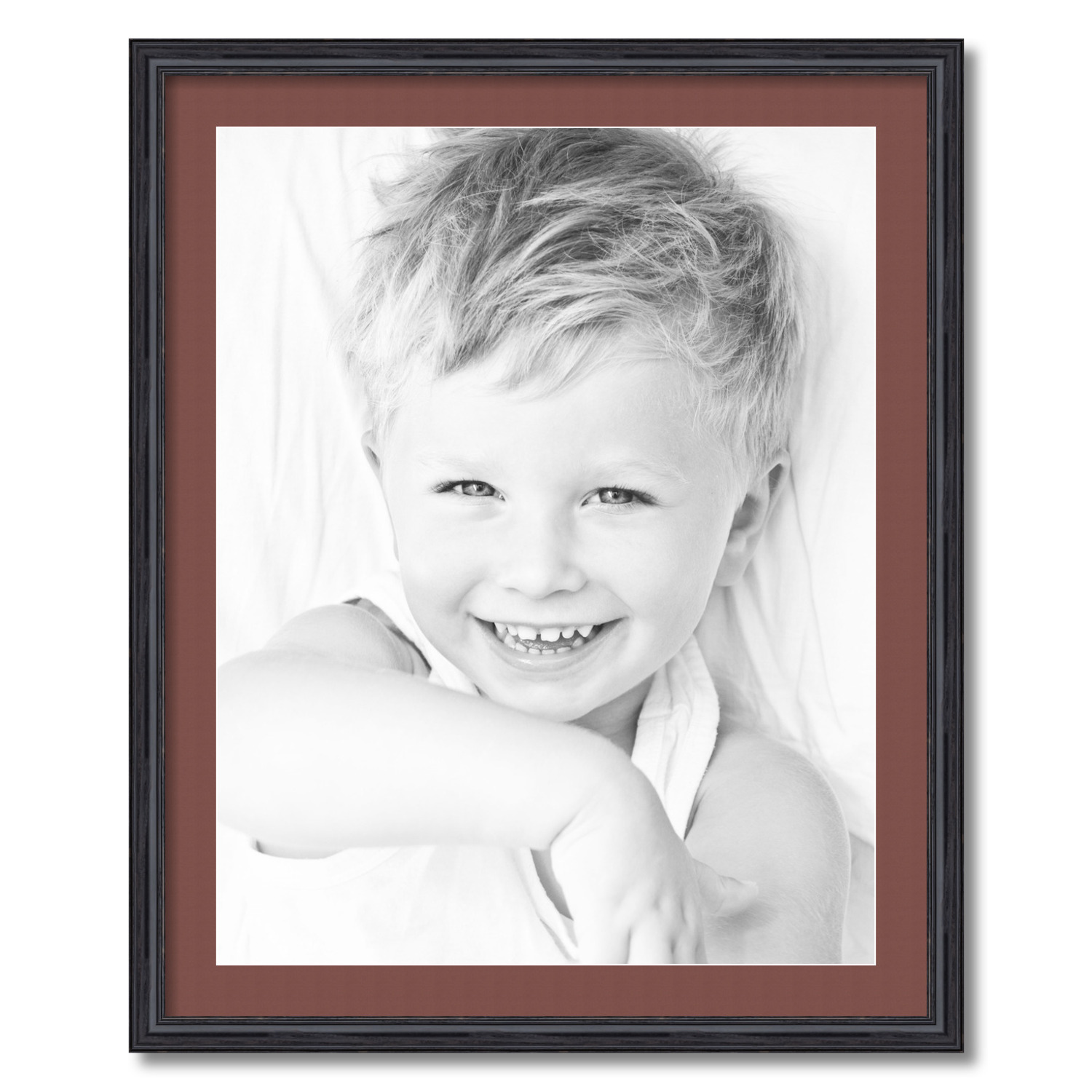 ArtToFrames Matted 26x32 Black Picture Frame with 2" Mat, 22x28 Opening 4083