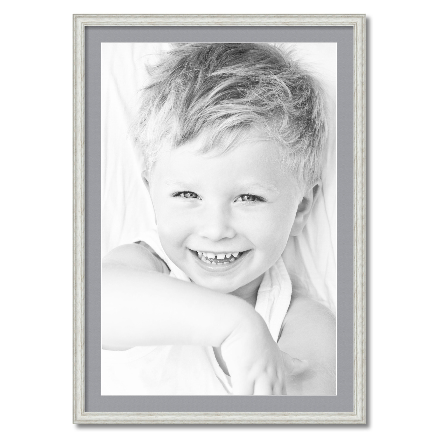 ArtToFrames Matted 28x40 White Picture Frame with 2" Mat, 24x36 Opening 4098