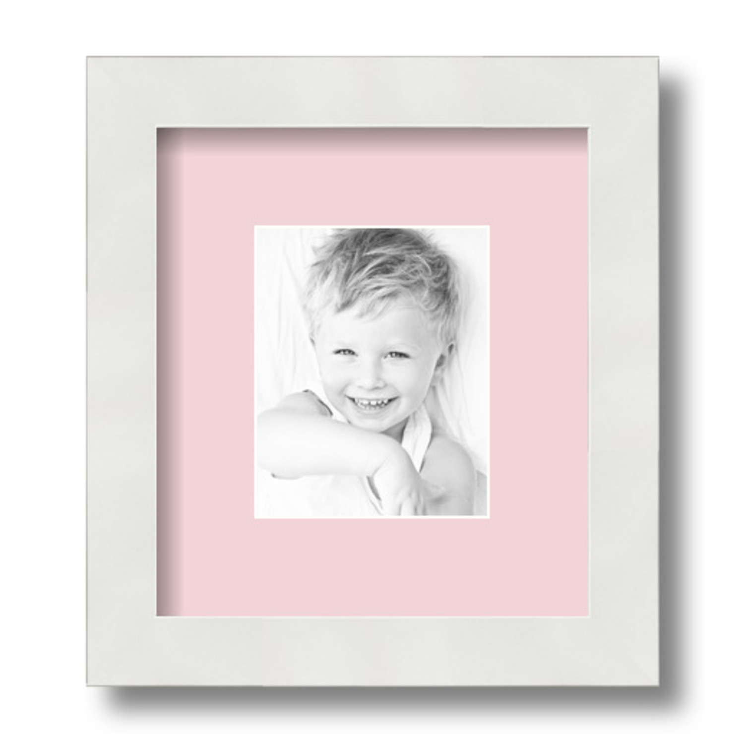 ArtToFrames Matted 7.5x9 White Picture Frame with 2" Mat, 3.5x5 Opening 3966