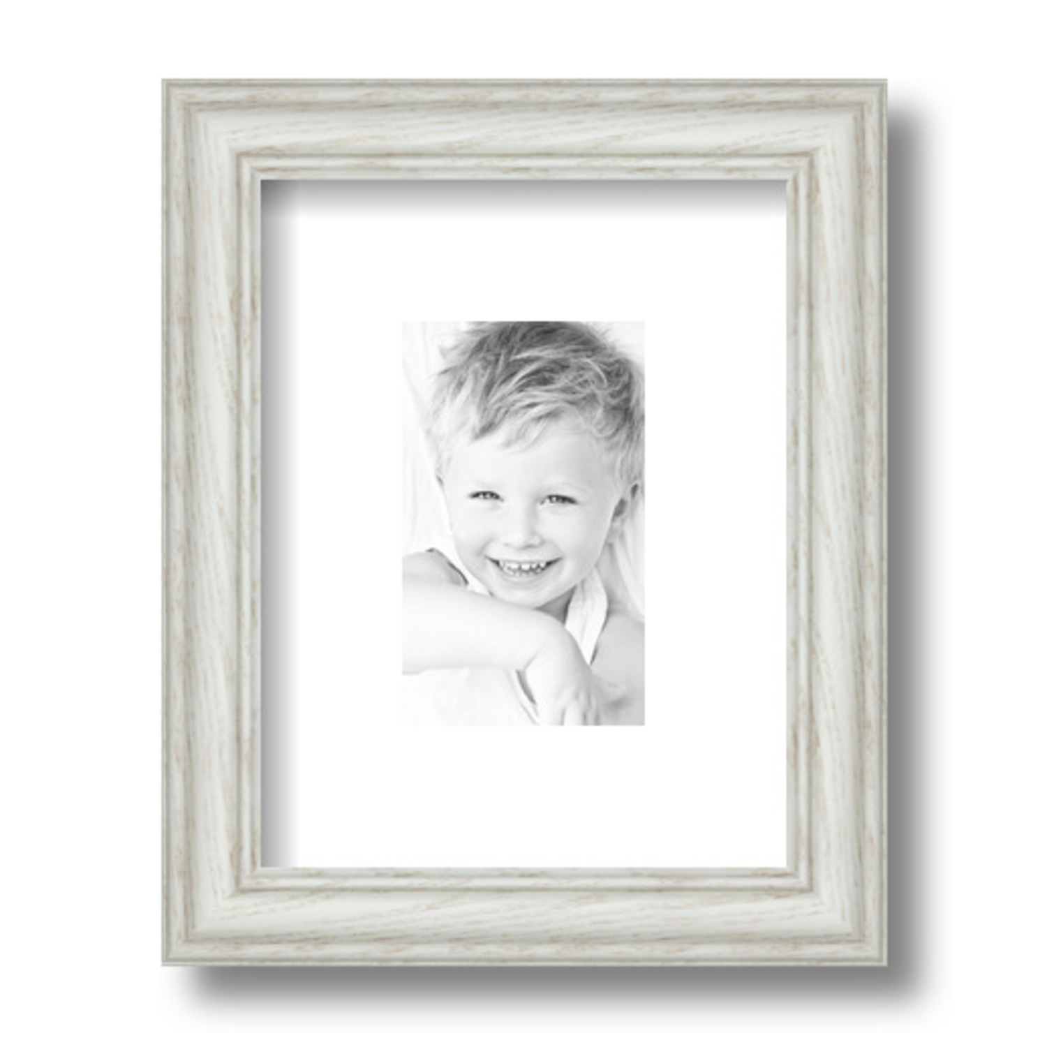 ArtToFrames Matted 7x9 White Picture Frame with 2" Mat, 3x5 Opening 4098