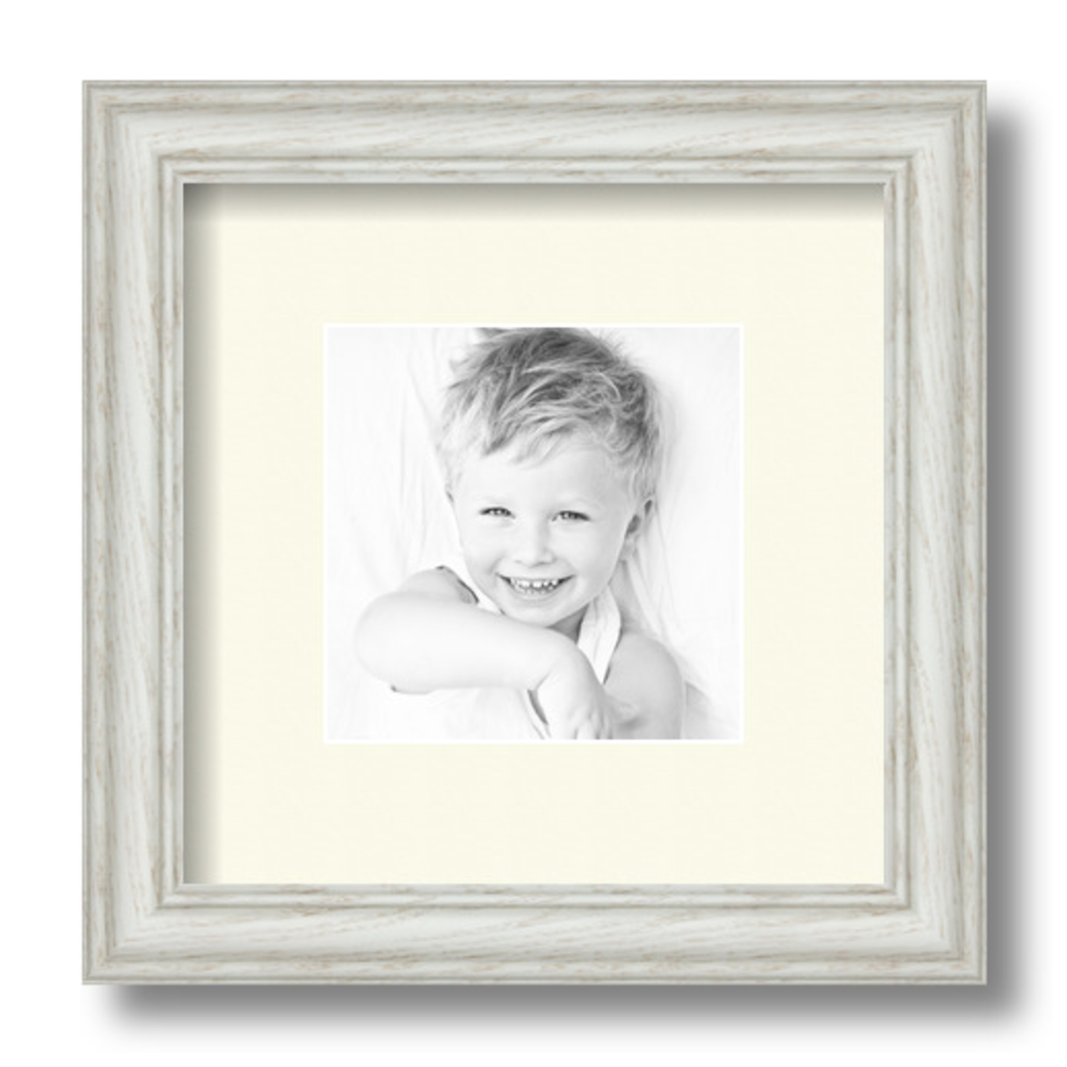 ArtToFrames Matted 9x9 White Picture Frame with 2" Mat, 5x5 Opening 4098