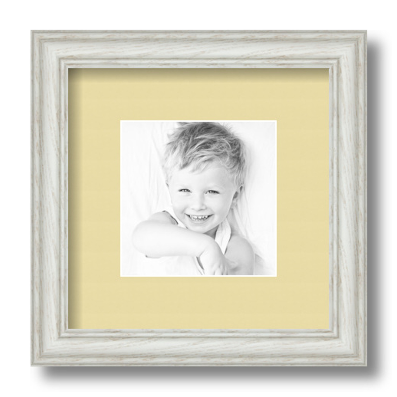 ArtToFrames Matted 9x9 White Picture Frame with 2" Mat, 5x5 Opening 4098