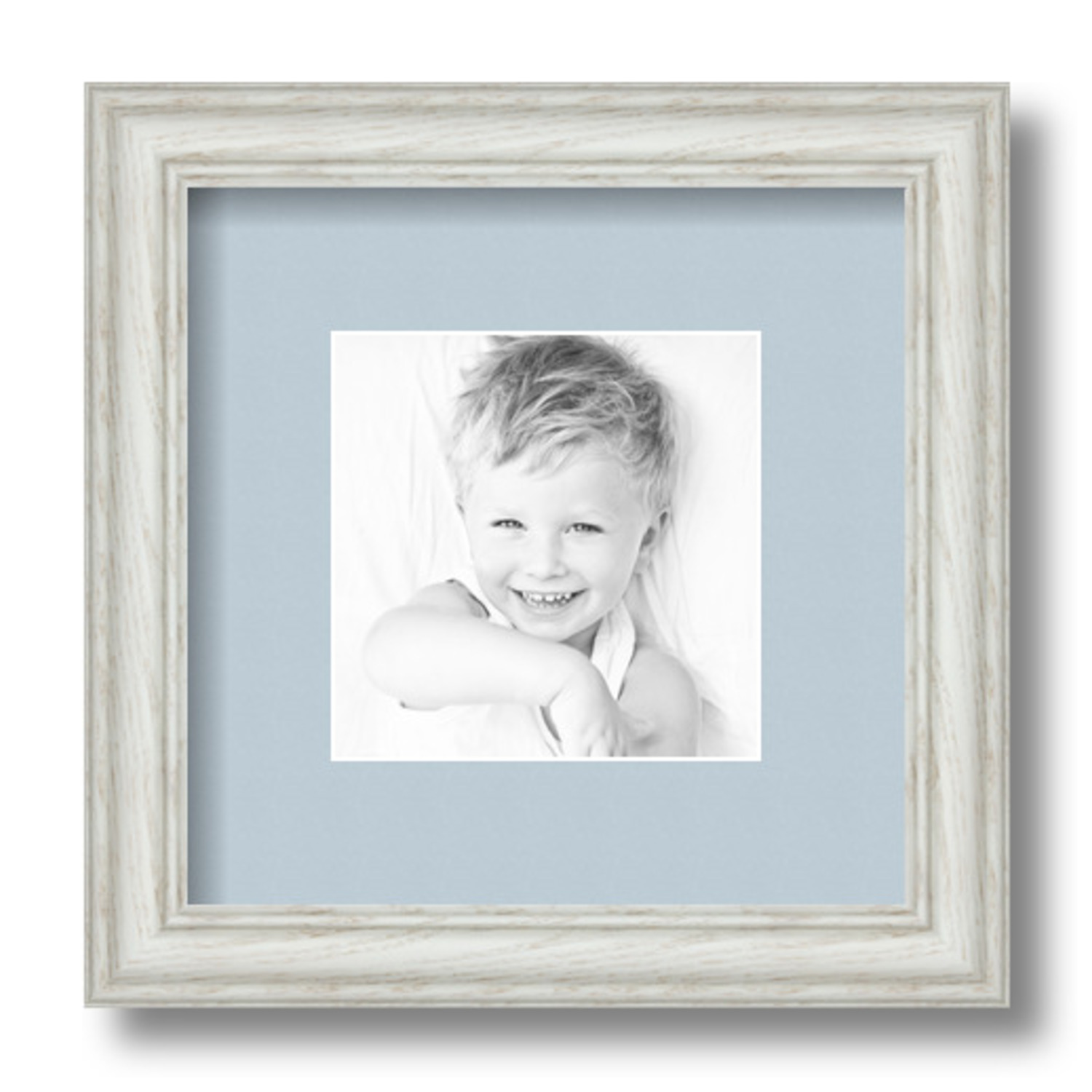 ArtToFrames Matted 9x9 White Picture Frame with 2" Mat, 5x5 Opening 4098