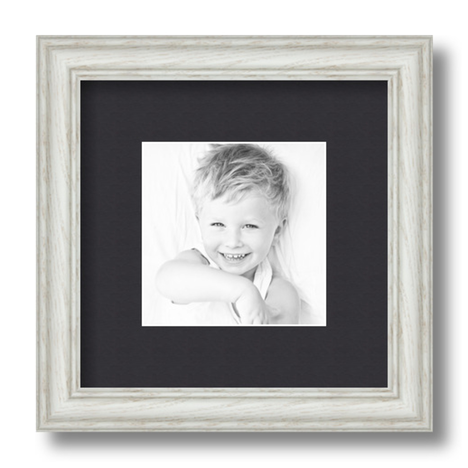 ArtToFrames Matted 9x9 White Picture Frame with 2" Mat, 5x5 Opening 4098