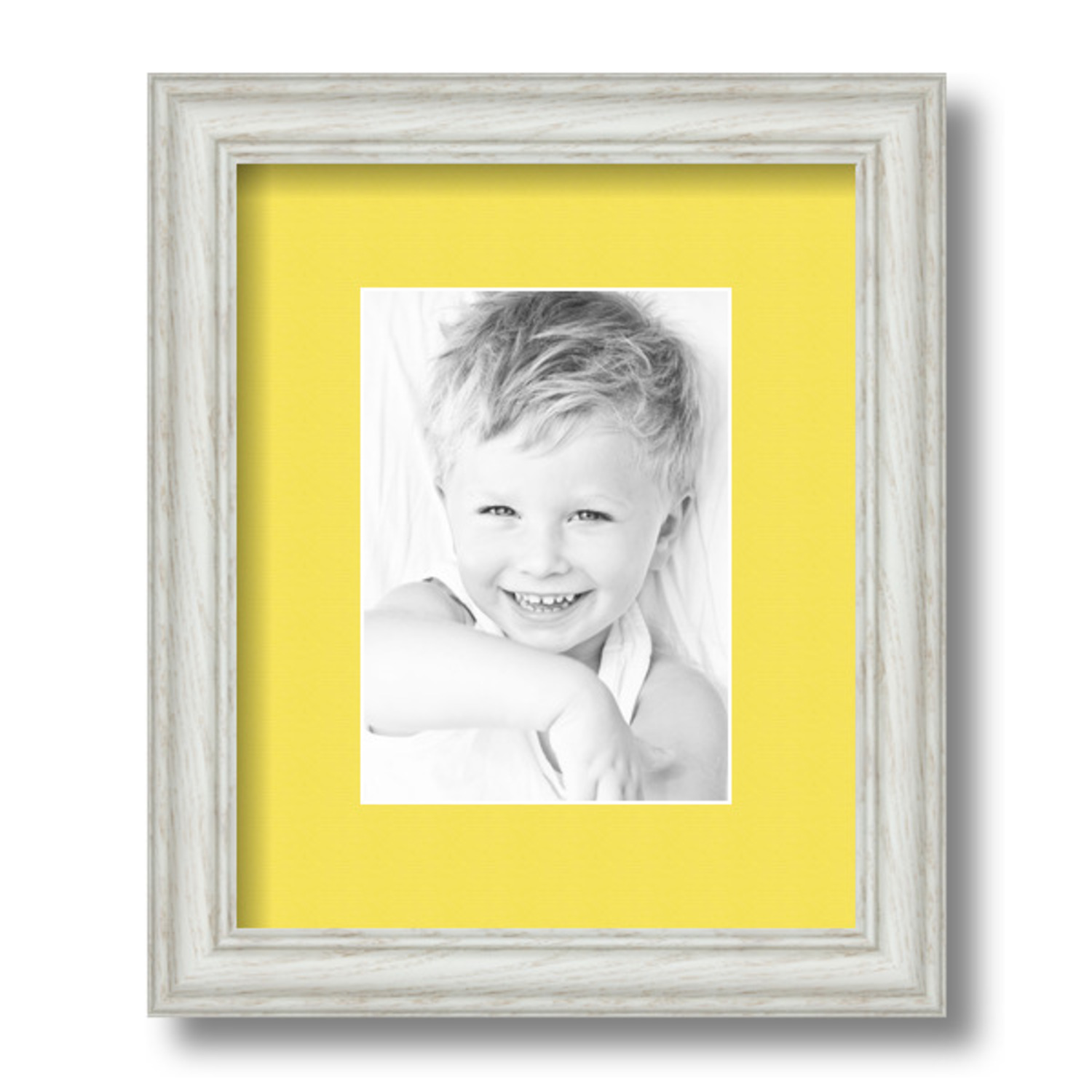 ArtToFrames Matted 9x11 White Picture Frame with 2" Mat, 5x7 Opening 4098