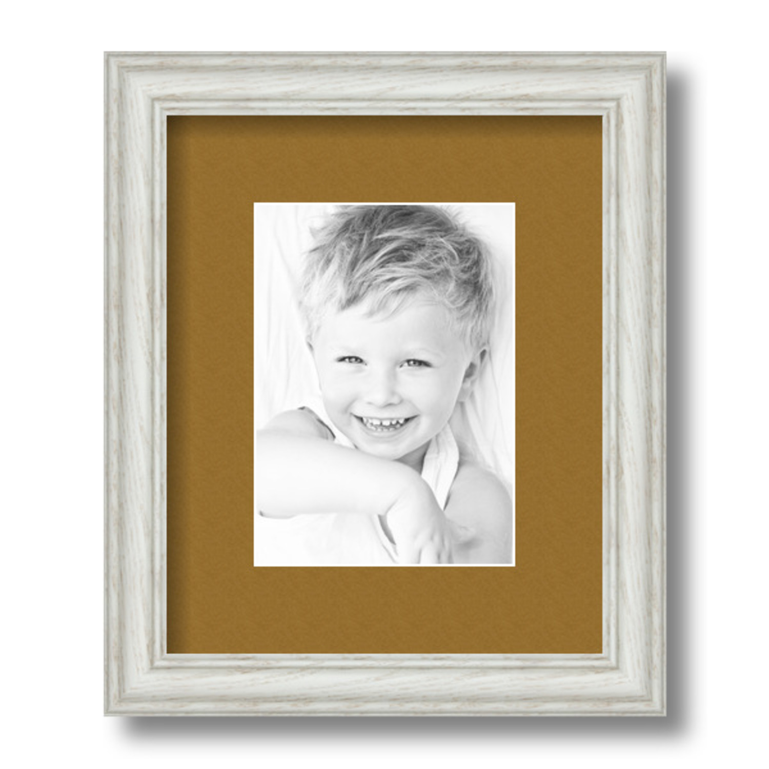 ArtToFrames Matted 9x11 White Picture Frame with 2" Mat, 5x7 Opening 4098