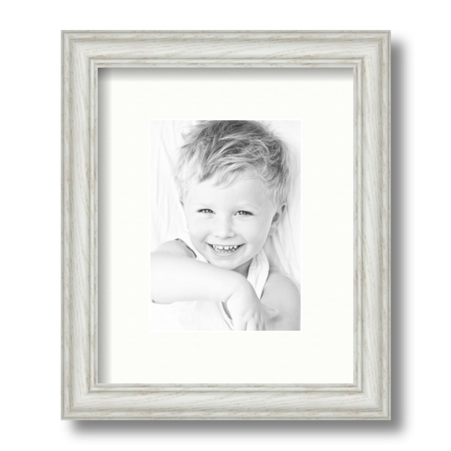 ArtToFrames Matted 9x11 White Picture Frame with 2" Mat, 5x7 Opening 4098