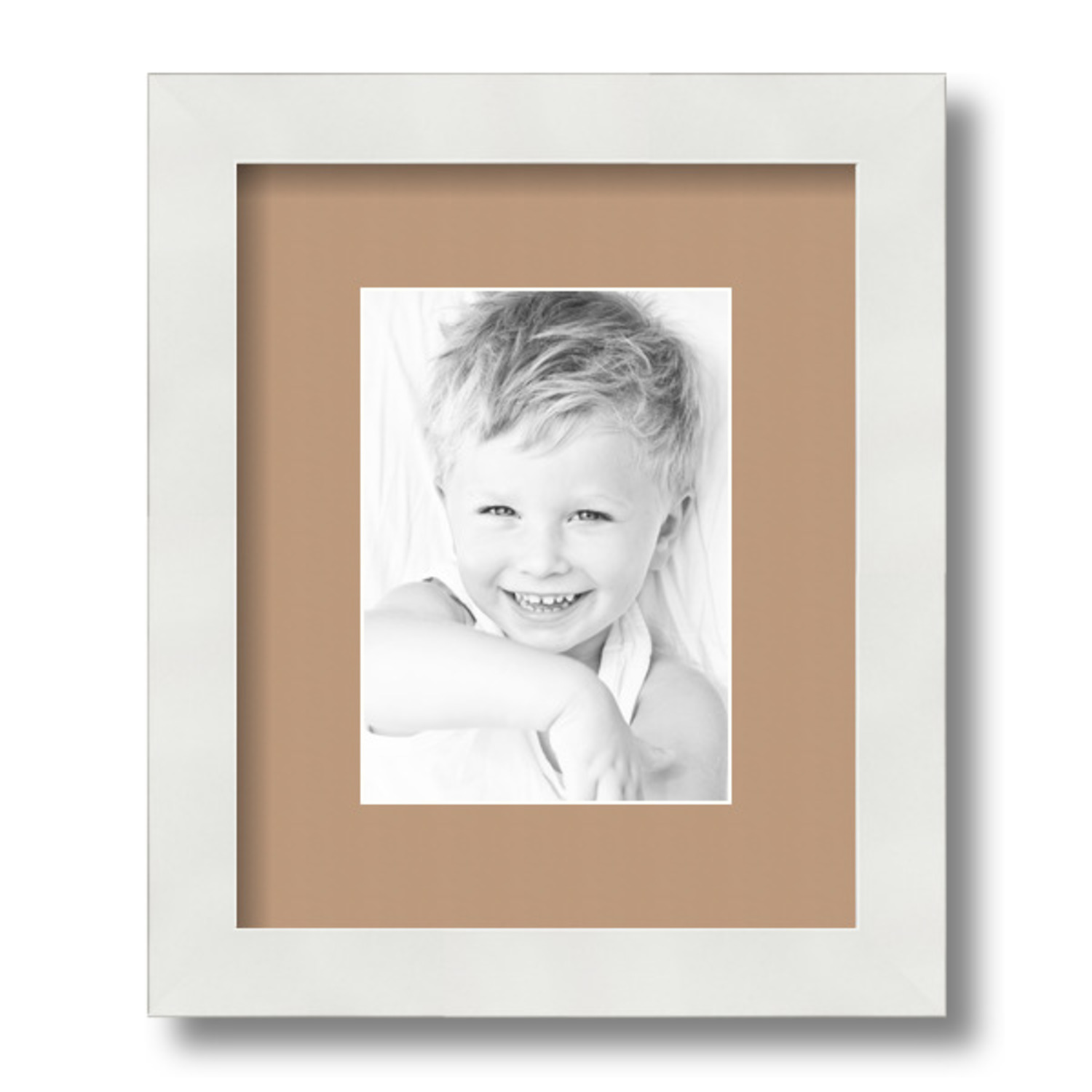 ArtToFrames Matted 9x11 White Picture Frame with 2" Mat, 5x7 Opening 3966