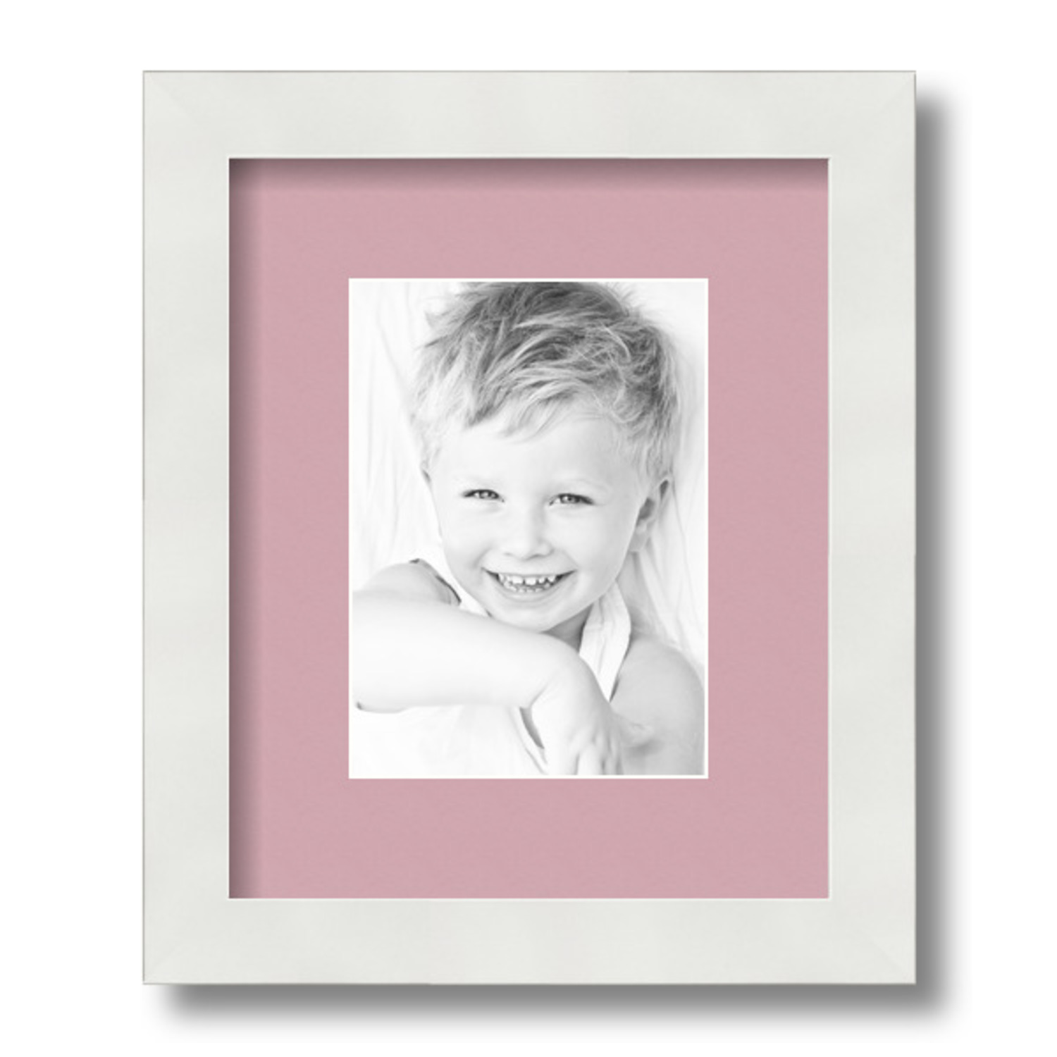 ArtToFrames Matted 9x11 White Picture Frame with 2" Mat, 5x7 Opening 3966